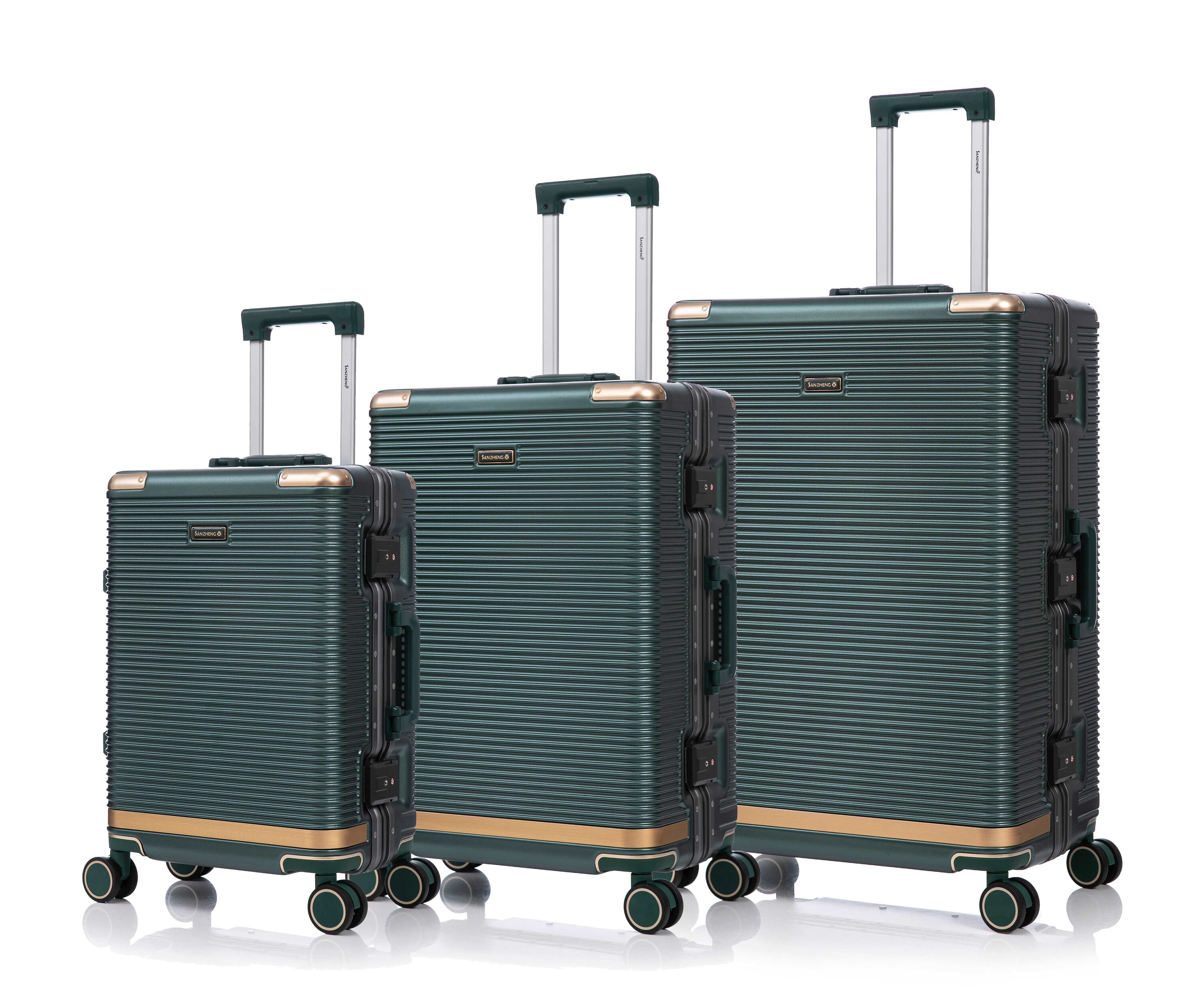Arccaptain Luggage set PC+aluminum 20 24 28 inch three models set ...