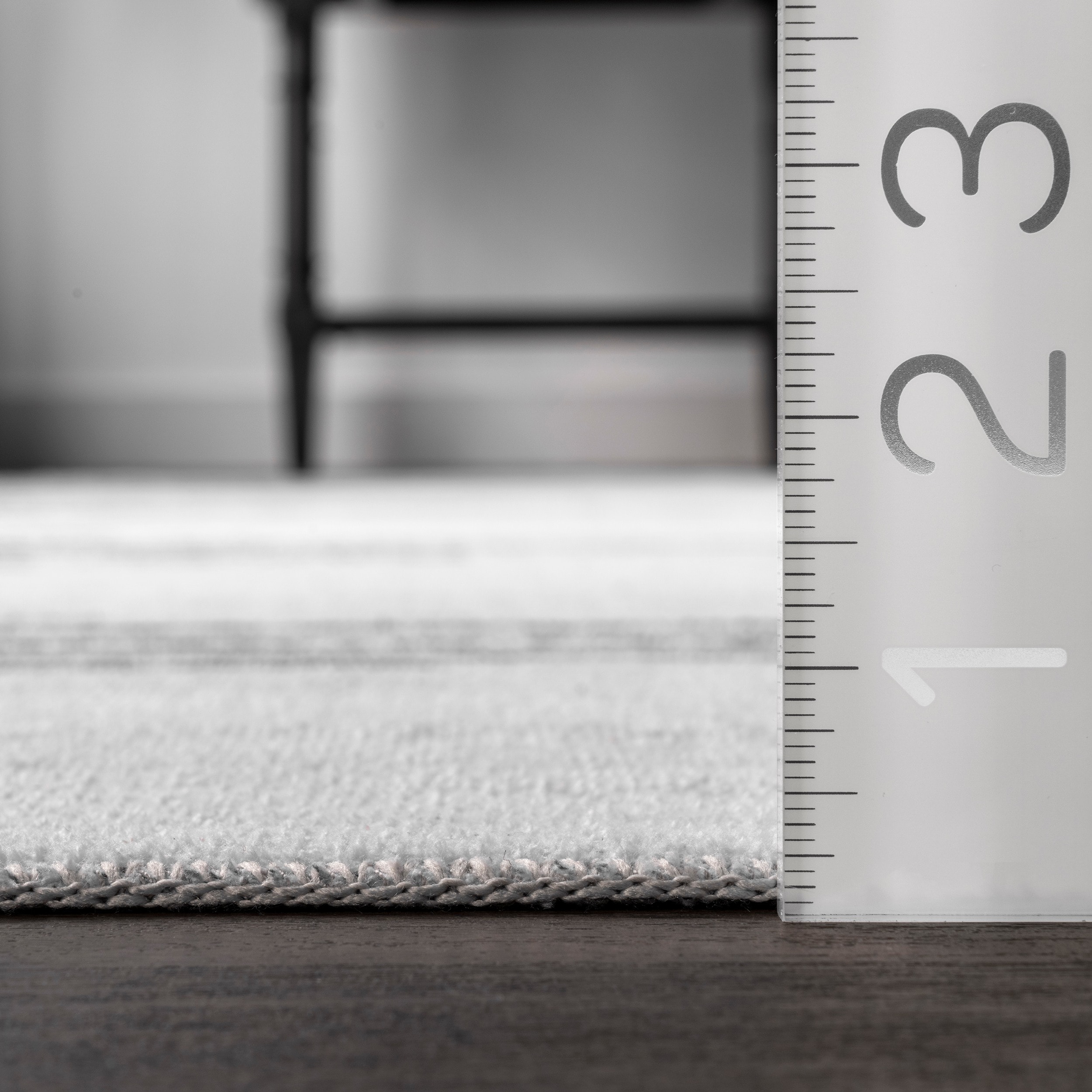 Ivory and Black Washable Diamond Runner Rug