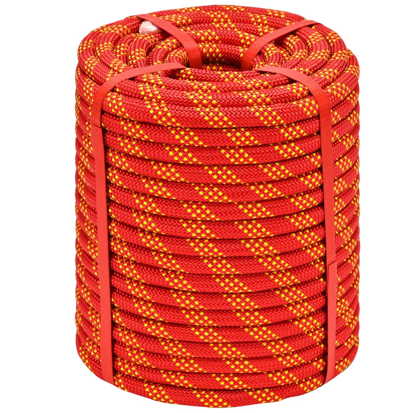 KIWDZFU  1 2 Inch Arborist Bull Rope 150 ft Heavy Duty Static Line for Tree Rigging Hoisting Pulling High Strength Polyester Utility Rope for