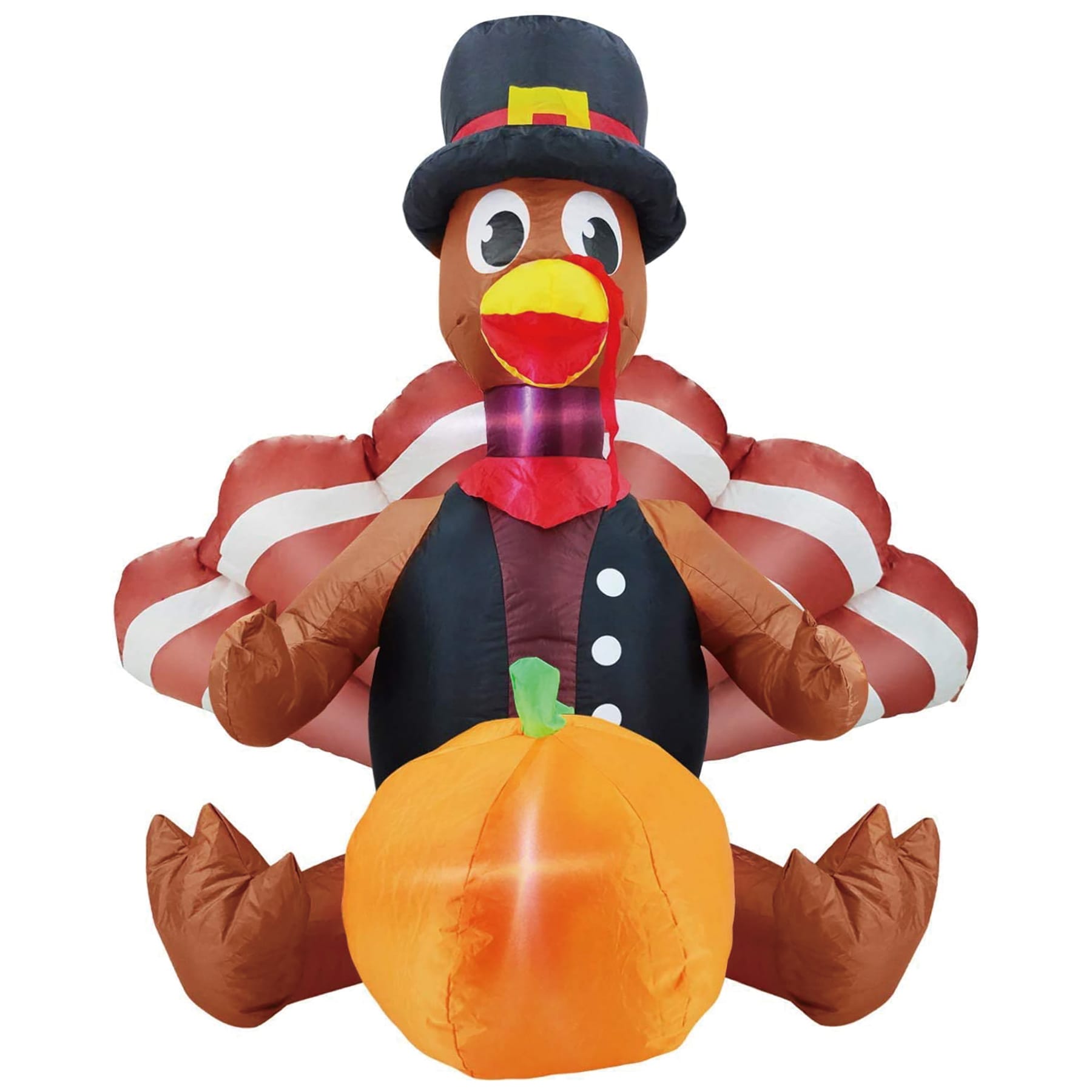 SUPERHUNTER 4-ft Lighted Turkey Inflatable in the Outdoor Fall ...