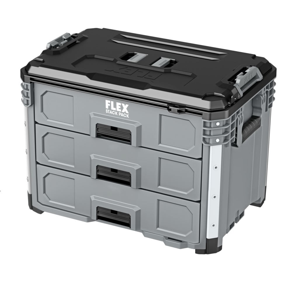 FLEX STACK PACK 15.1-in W x 16.3-in H x 16.8-in D 3-Drawer Gray Polypropylene Tool Box FS1105 Sansujyuku sansujyuku.com