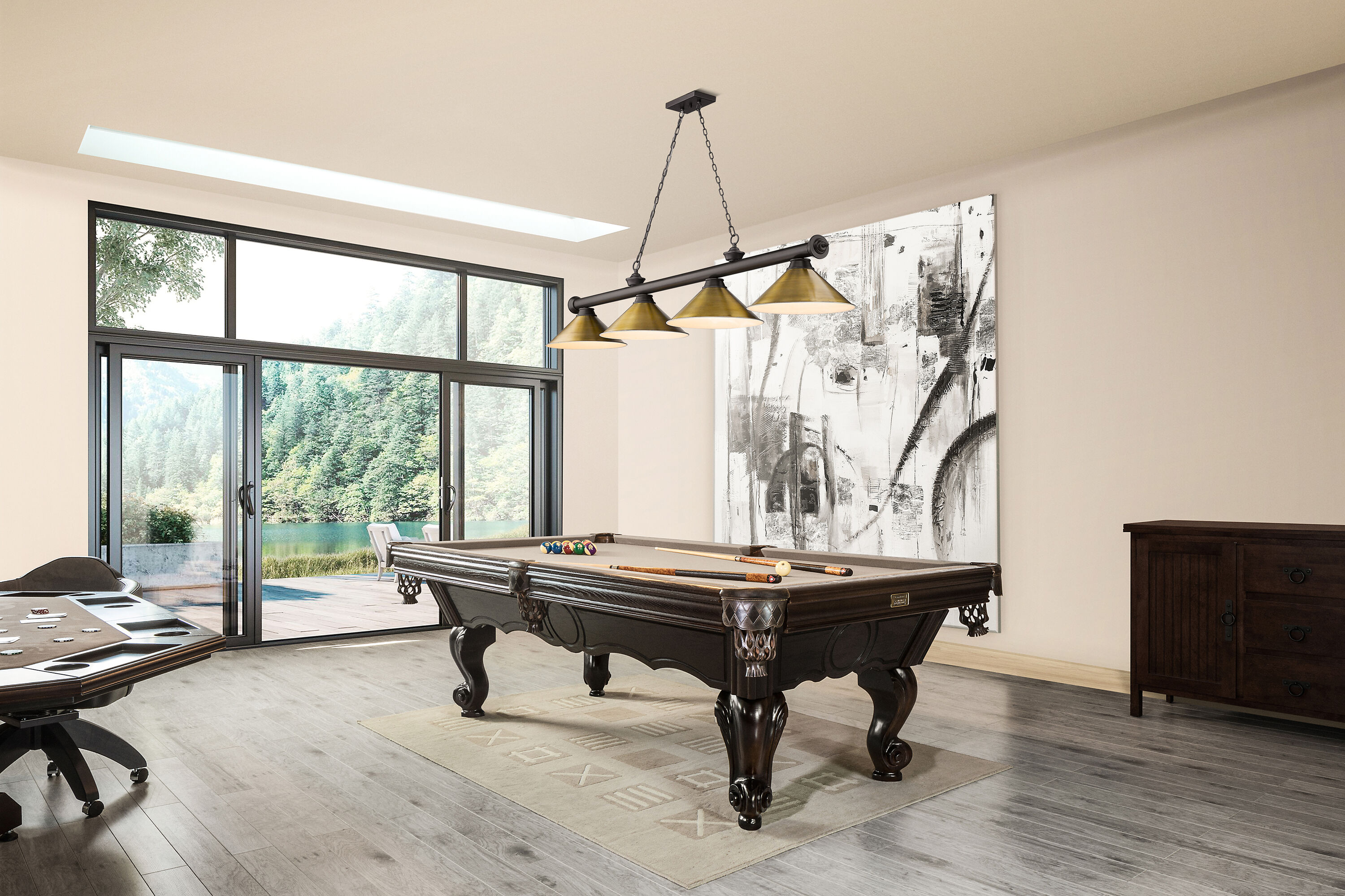 Z-Lite 2306-4BRZ-RB15 Pool-Table-Lighting - View #6