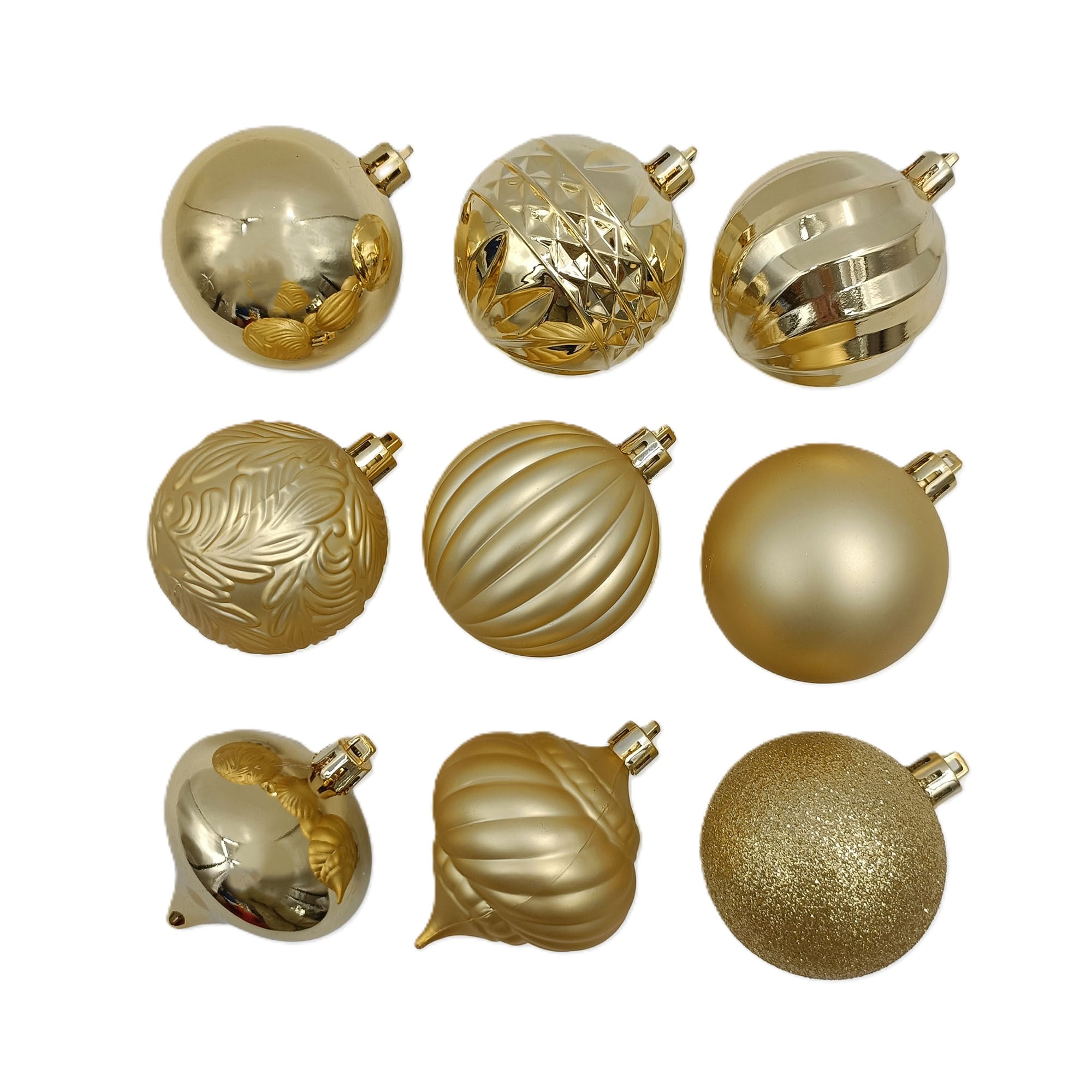 Holiday Living 014-2517-G 40 -Pack Gold Standard Indoor Shatterproof Ornament set