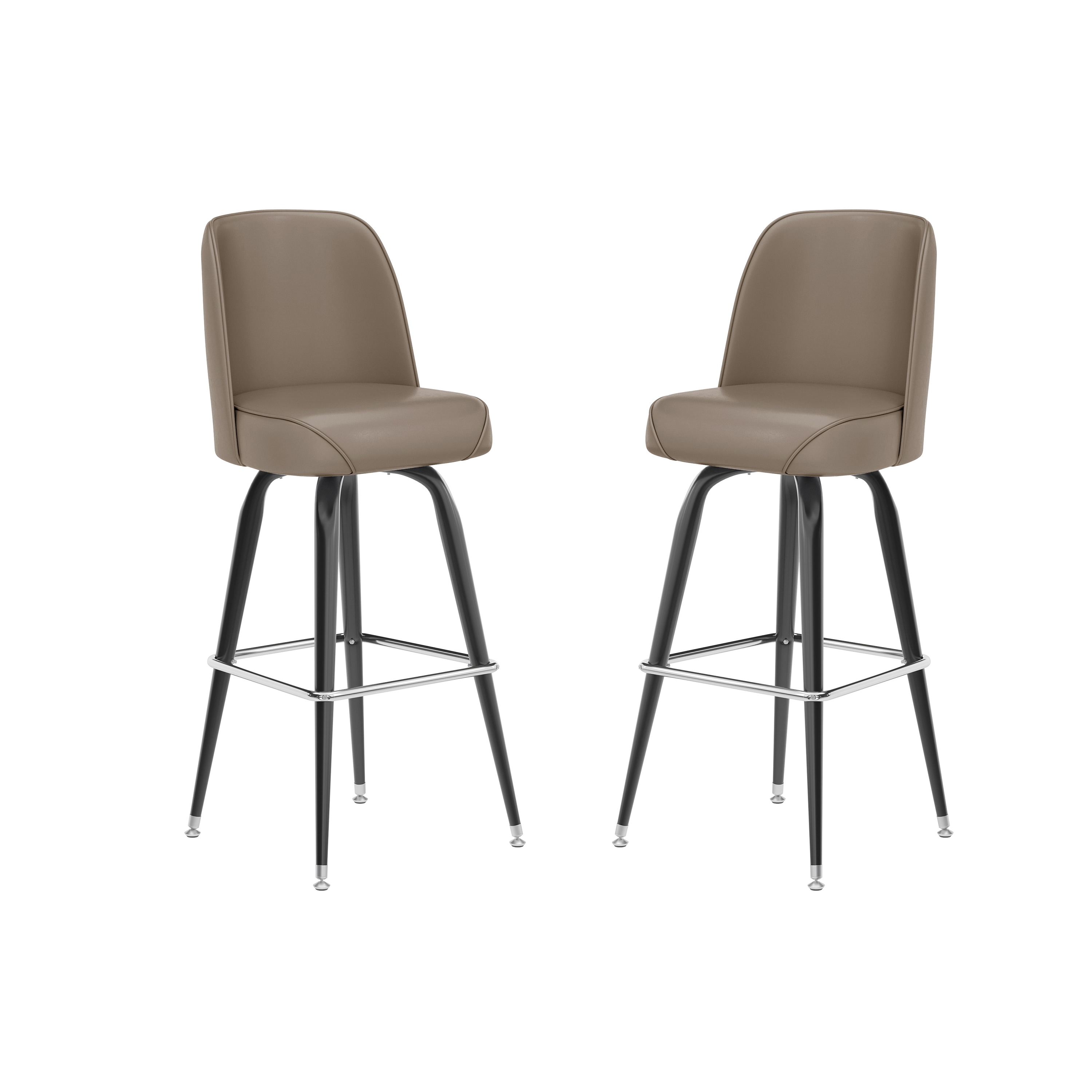 Flash Furniture 196861151811 James 2 Pack Commercial Grade Metal Barstool with Beige Swivel Bucket Seat