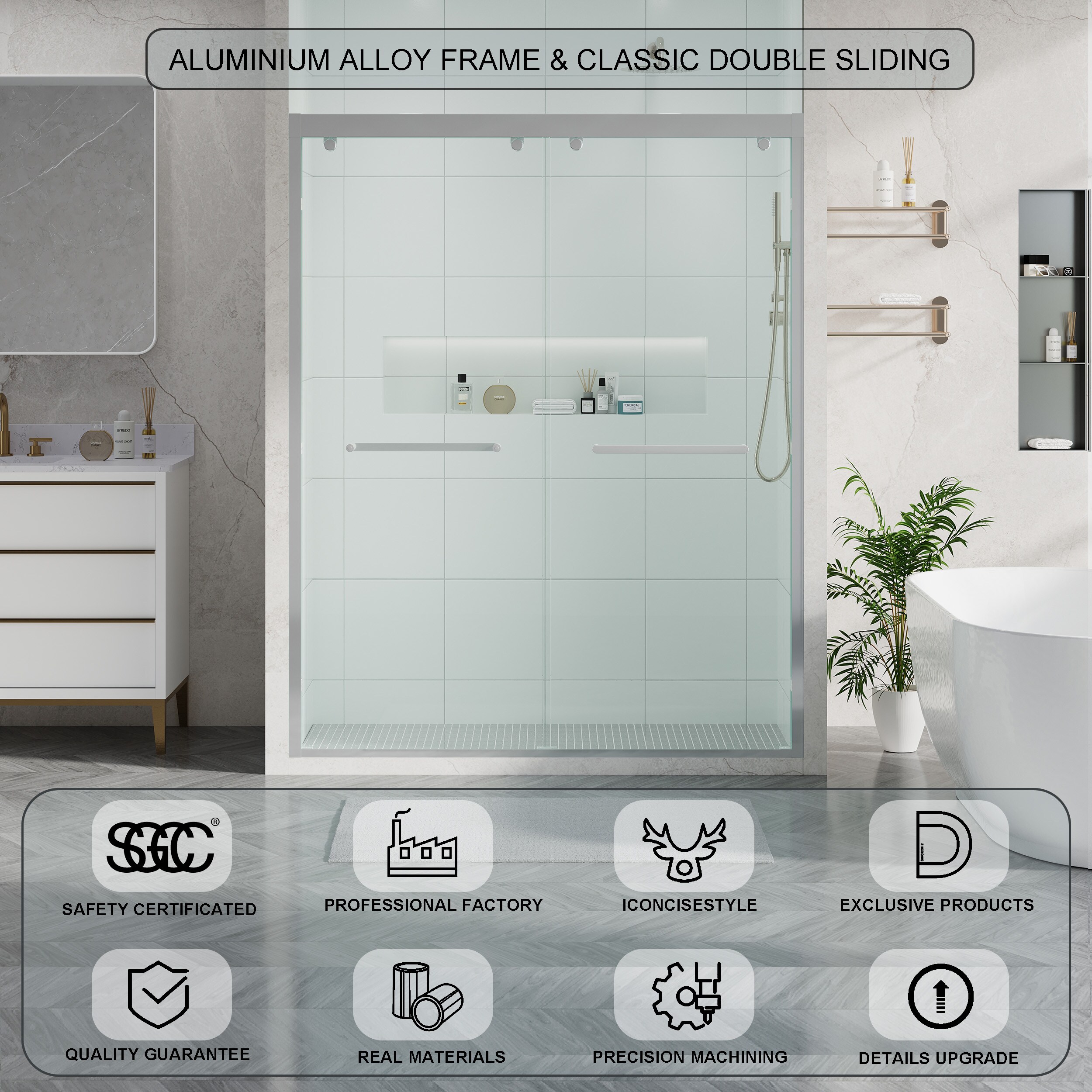 WELLFOR QPZ-TL06W Shower-Doors - View #5