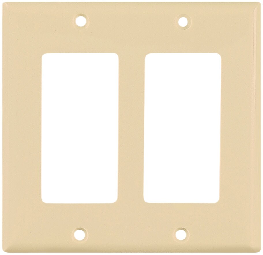 Eaton 2-Gang Ivory Nylon Decorator Wall Plate In The Wall Plates ...