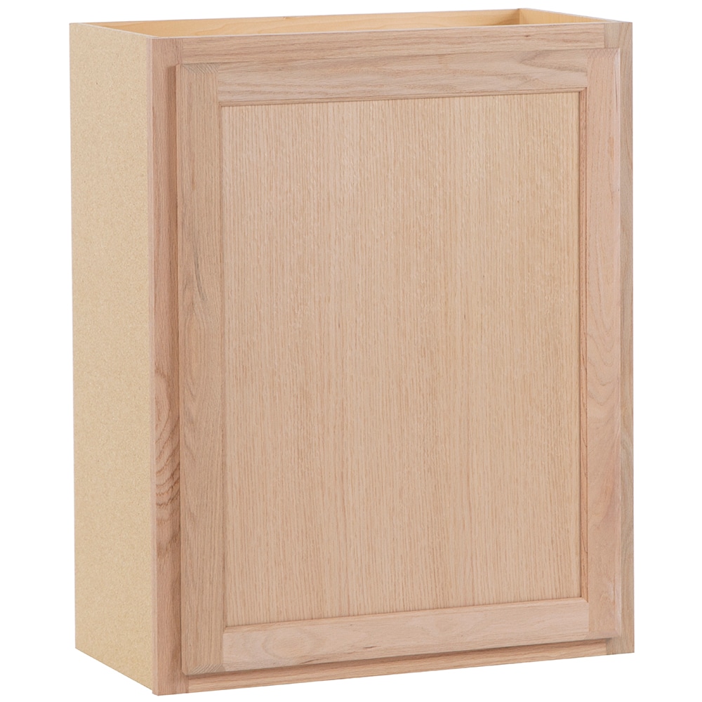 Project Source 24-in W x 30-in H x 12-in D Natural Oak Door Wall Fully ...