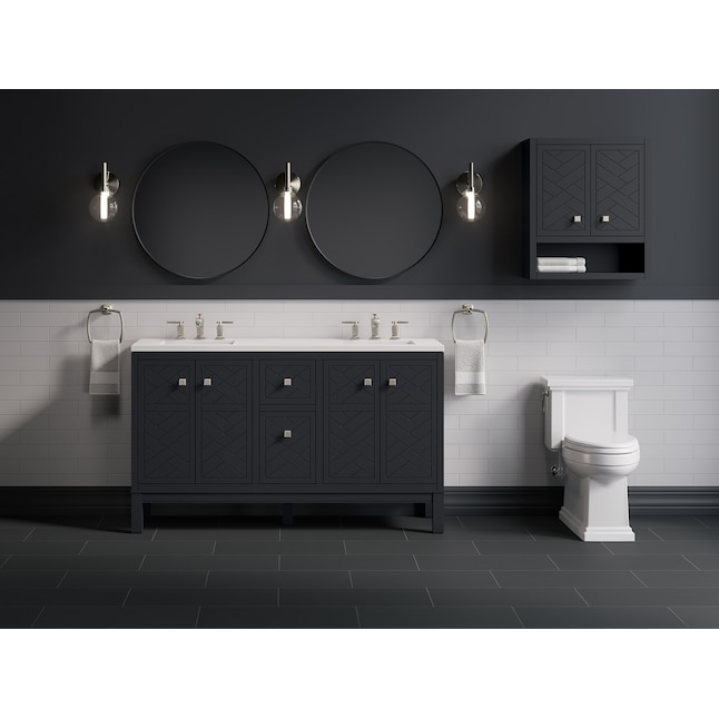 Kohler Beauxline 60 In Slate Grey, What Size Mirror For Double Sink Vanity Units