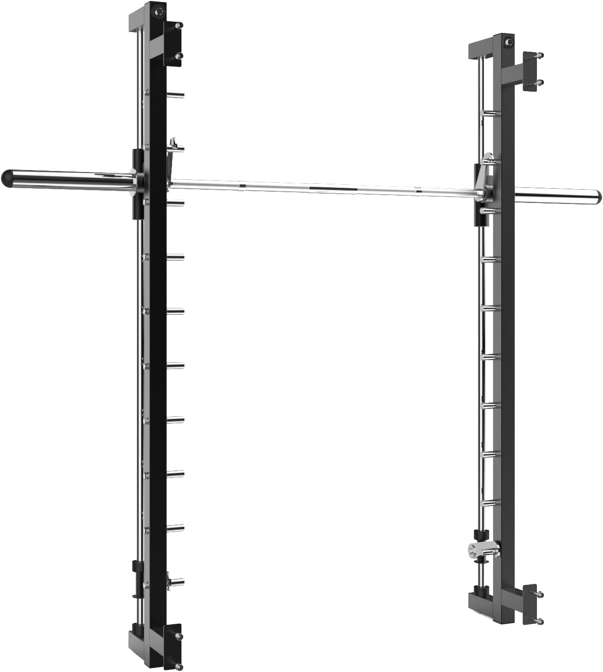 GAOMON Power Cage With Smith Barbell Rack With LAT Pulldown Multi ...