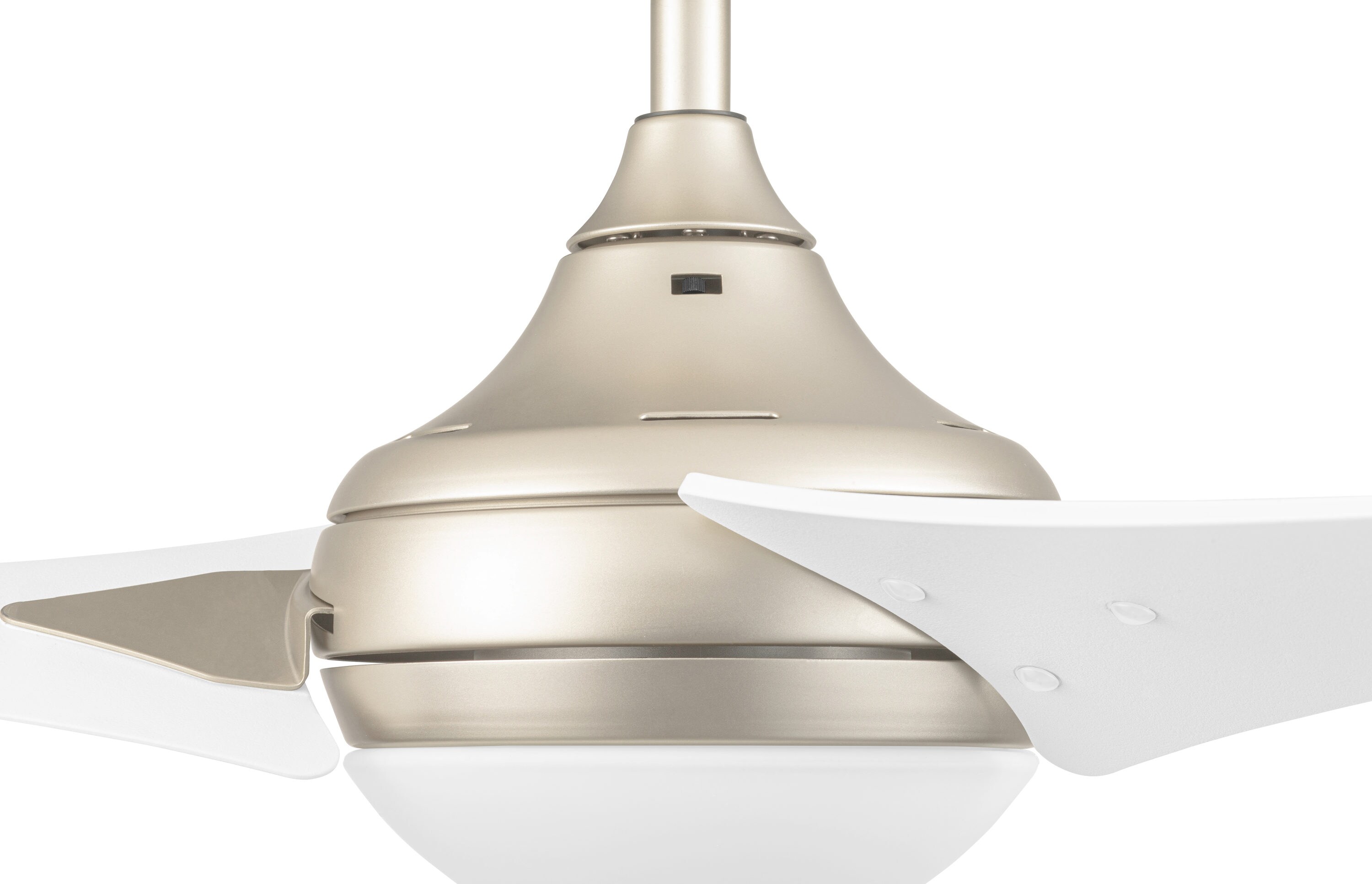 Honeywell Neyo 52-in Champagne Indoor Downrod or Flush Mount Ceiling Fan  with Light and Remote (3-Blade)