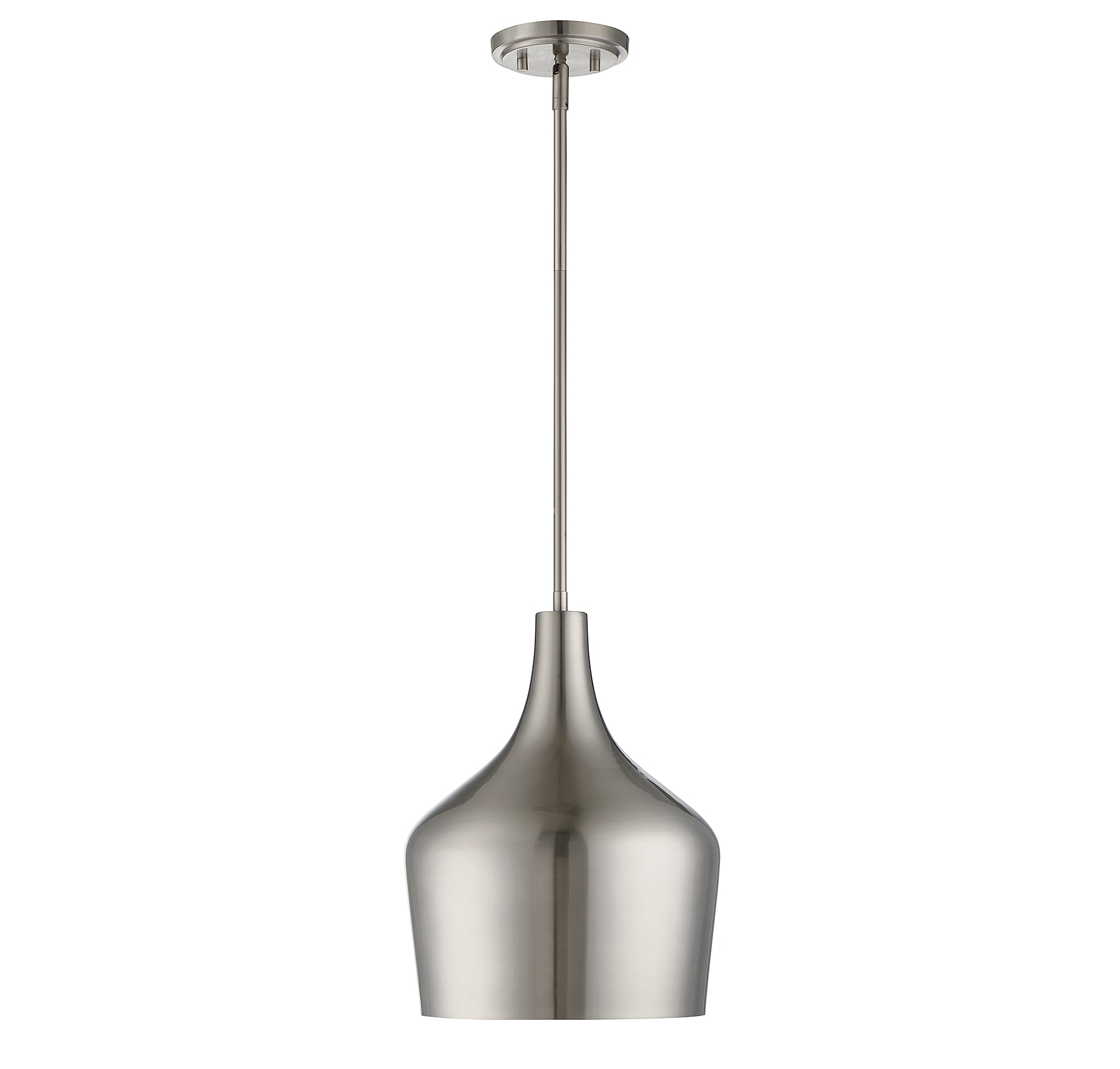 Meridian Lite Trends M70020BN Meridian Brushed Nickel Modern/contemporary Bell Medium Hanging Pendant light