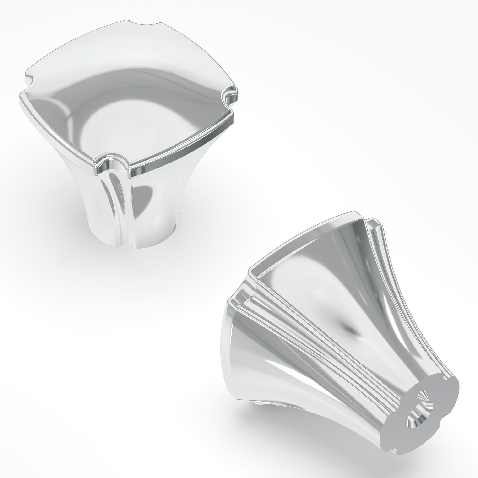 Hickory Hardware H077861CH Veranda Chrome Square Traditional Cabinet Knob