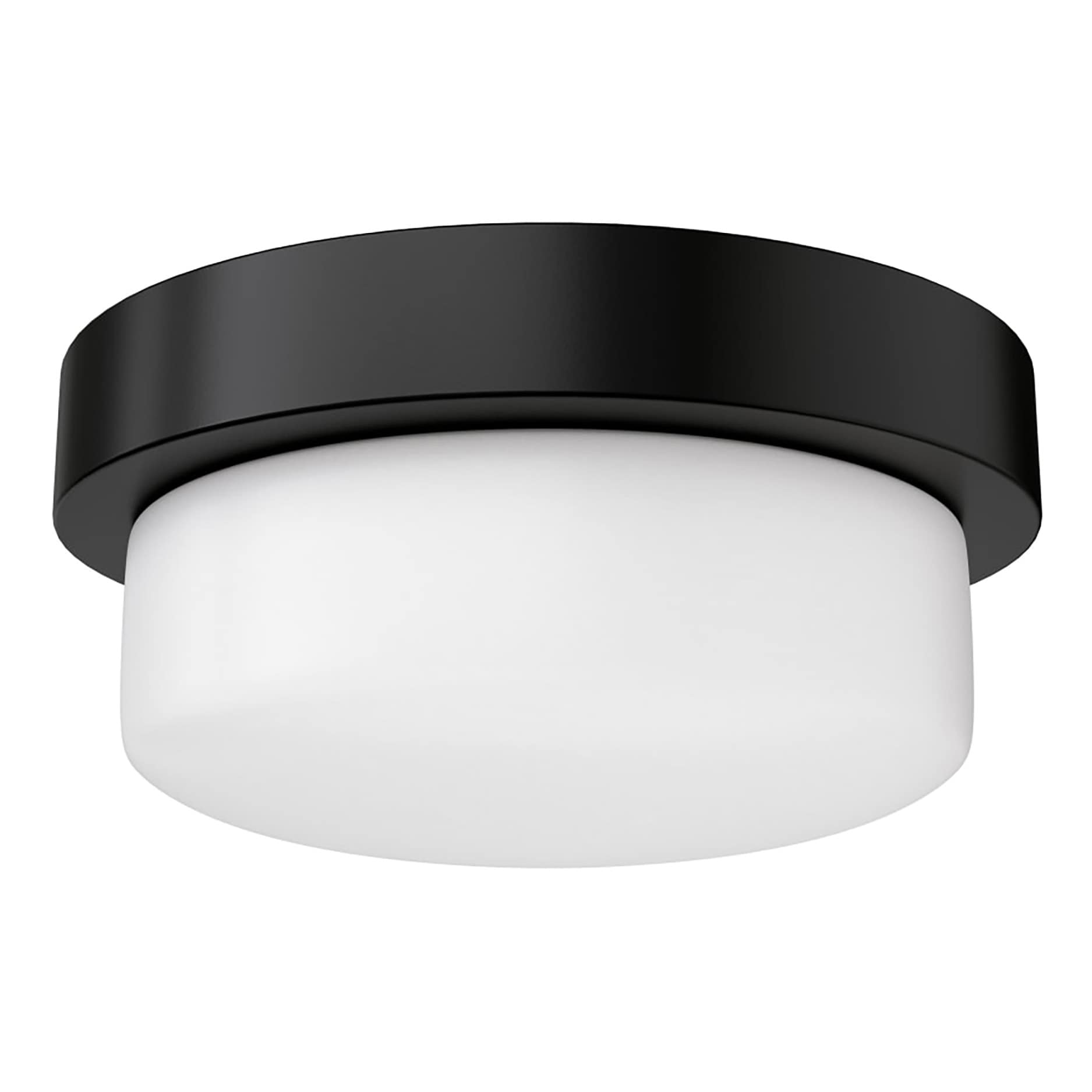 Signature Hardware 482635 Leavells 1-Light Matte Black Flush Mount Light