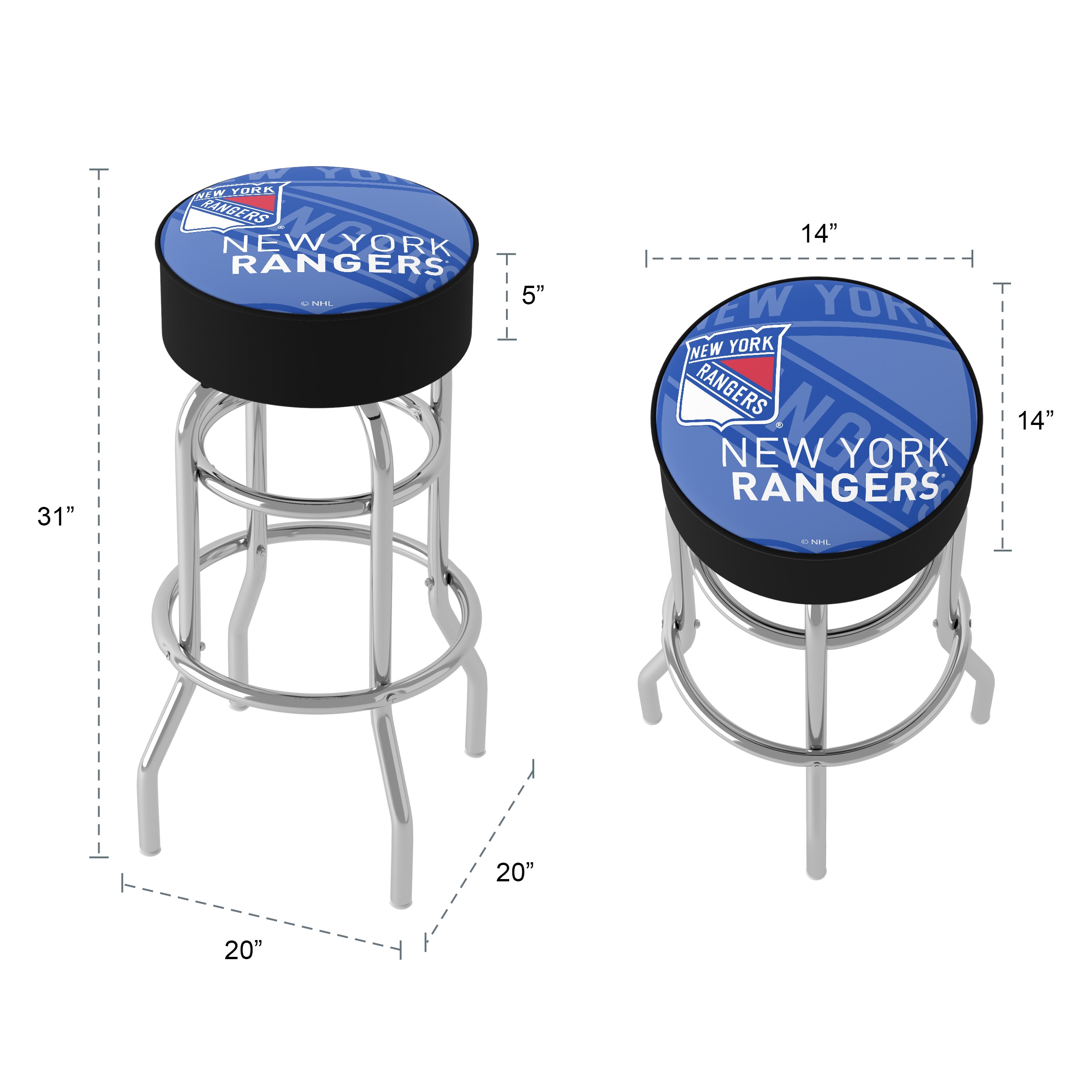 Trademark Gameroom NHL1000-NYR-WM stools - View #5