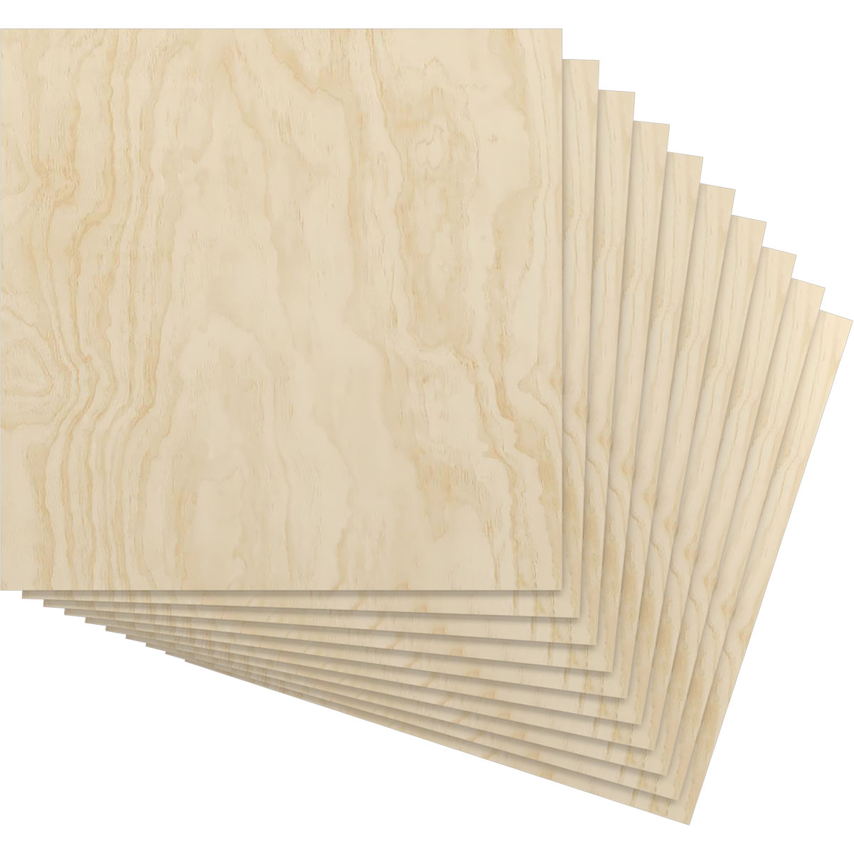 Ekena Millwork HBW24X24X375CBI 23-3/4-in x 23-3/4-in Smooth Paintable/Stainable Wood Wall Panel ( 10 -Pack, Covers 3.92-sq ft )