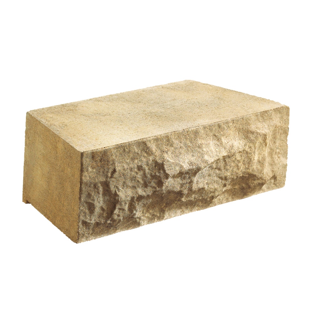 4-in H x 12-in L x 7-in D Tan/Brown Concrete Retaining Wall Block | - Lowe's 604607TAB
