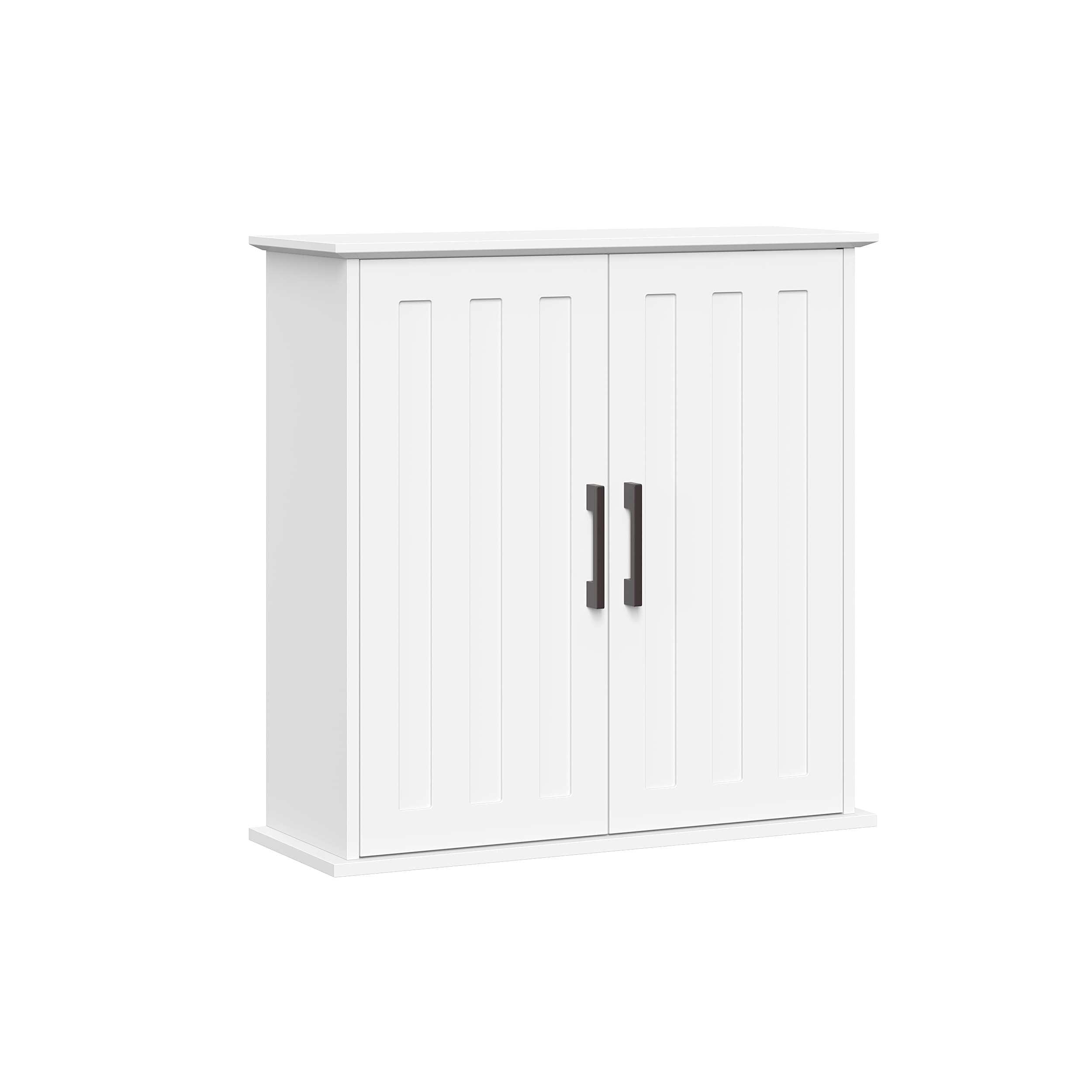 RiverRidge Monroe 23.63-in x 23.75-in x 8.69-in White Soft Close Bathroom Wall Cabinet