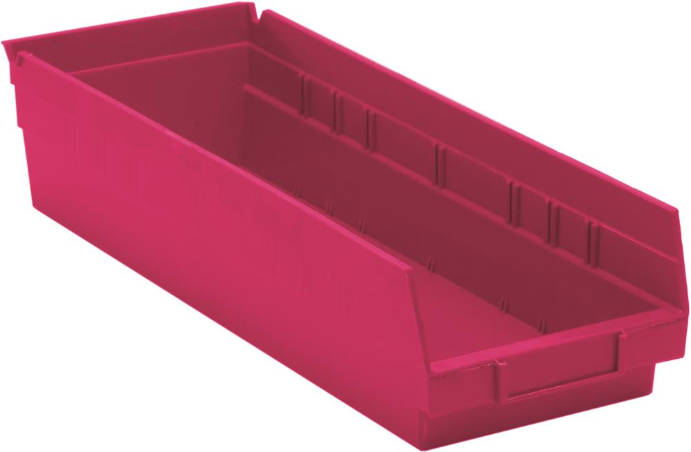 Quantum Storage Economy Shelf Storage Units with Bins, Red