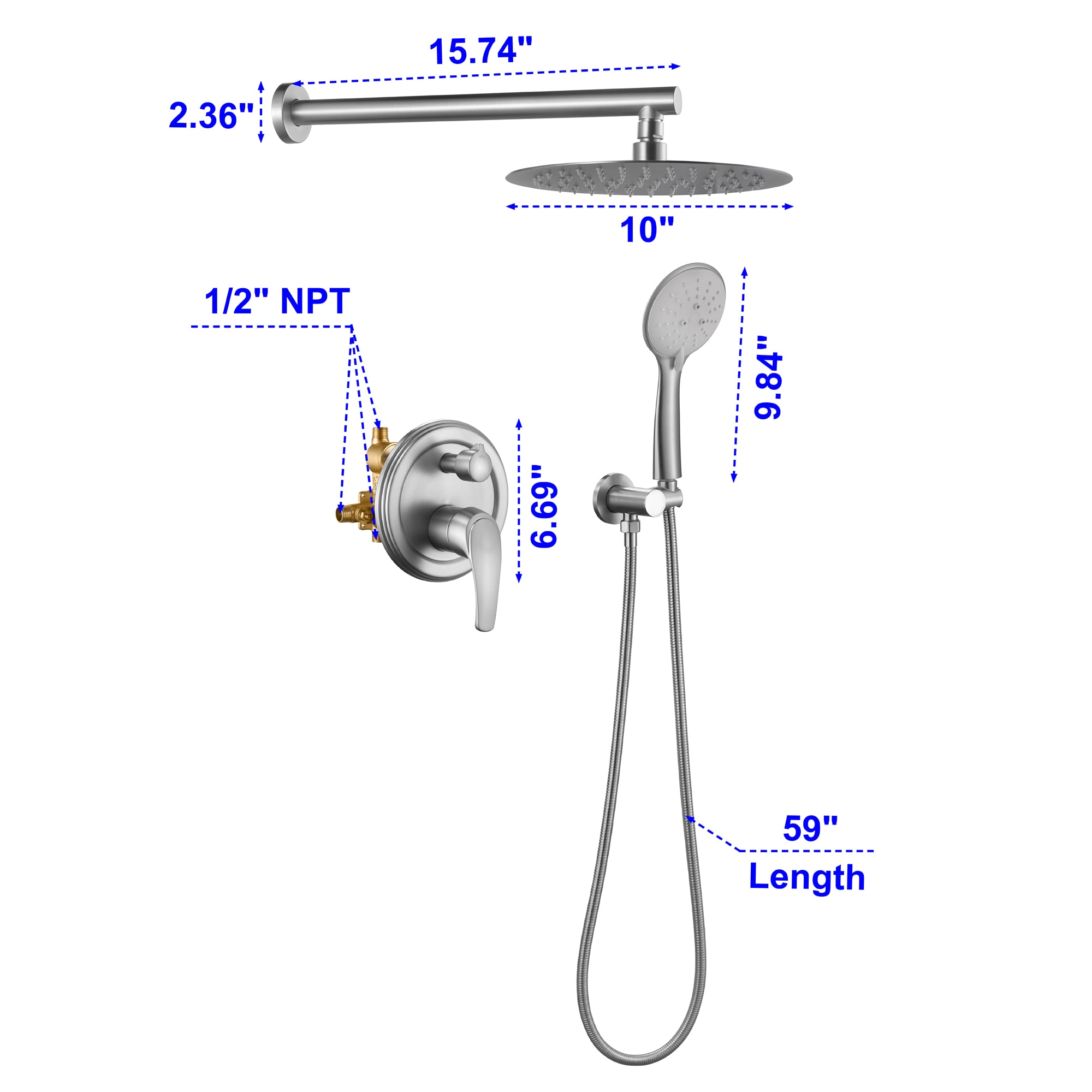 Nestfair SMD0402N Fixed-Showerhead - View #9