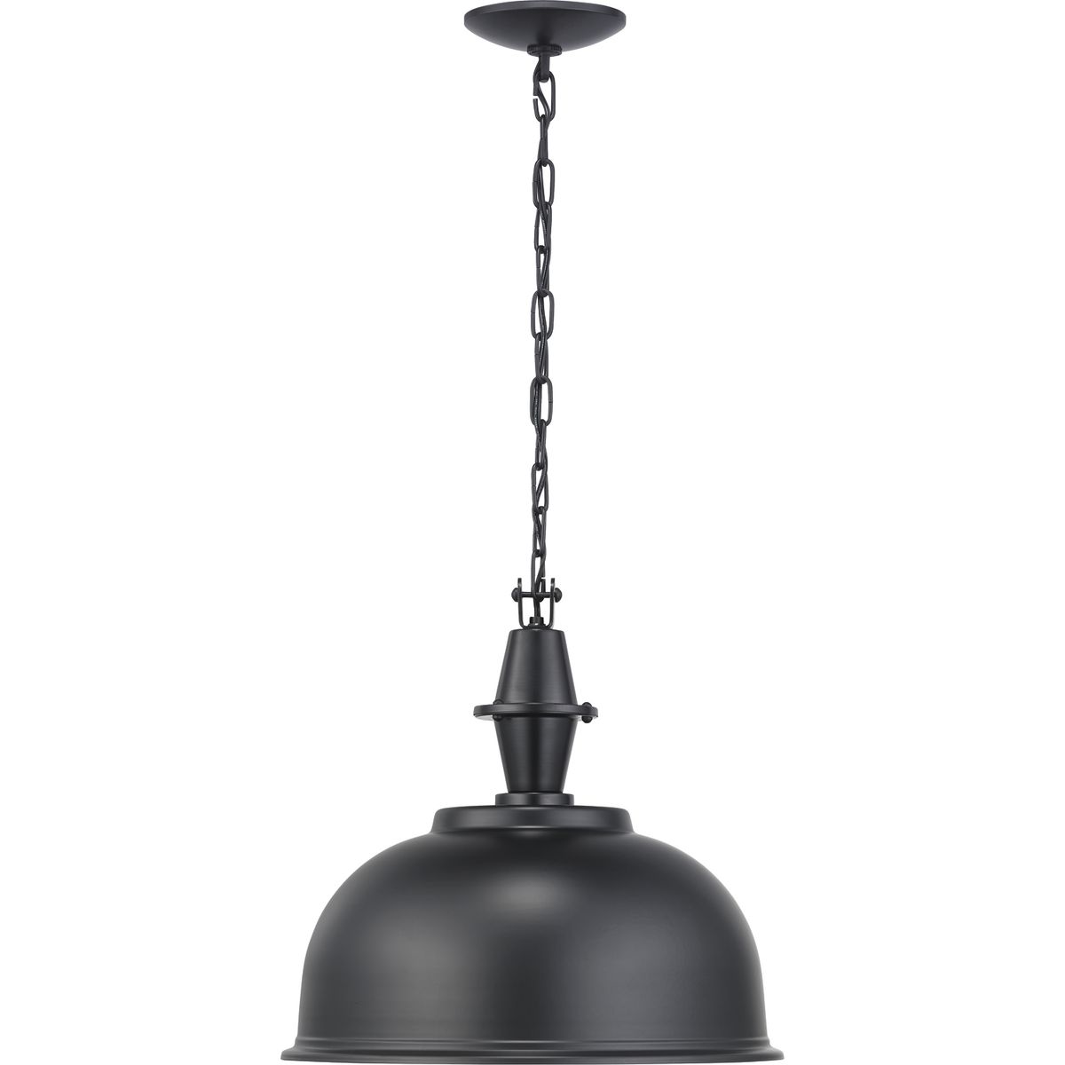 Progress Lighting Impress Black Industrial Dome Led; Hanging