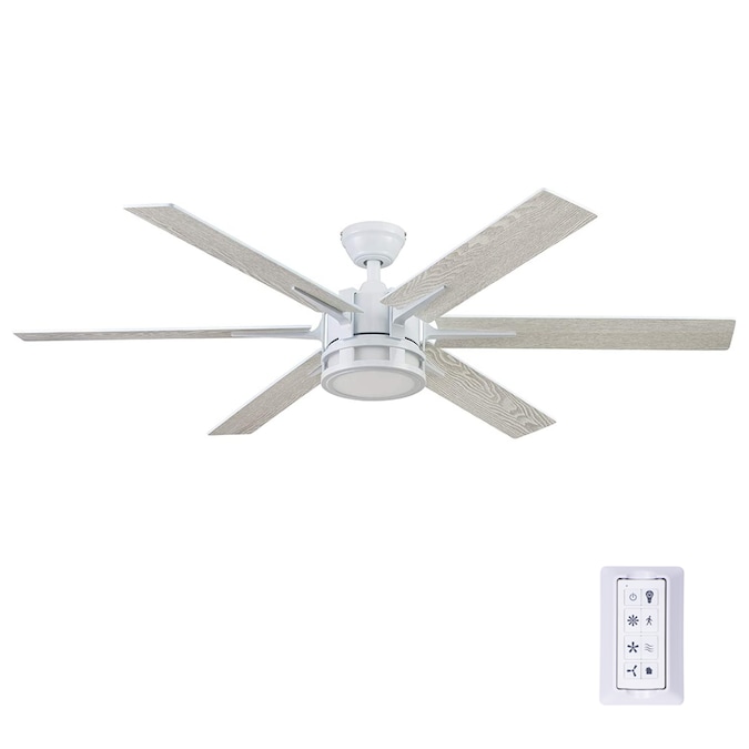 Honeywell Kaliza 56 In Bright White Indoor Smart Ceiling Fan With Light Remote 3 Blade The Fans Department At Com - Bright Light Outdoor Ceiling Fan