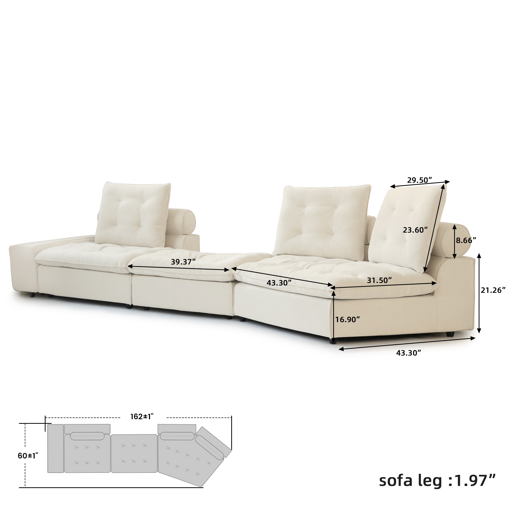 BuotiqHom DH-C134-136BE Sofas-Loveseats - View #6