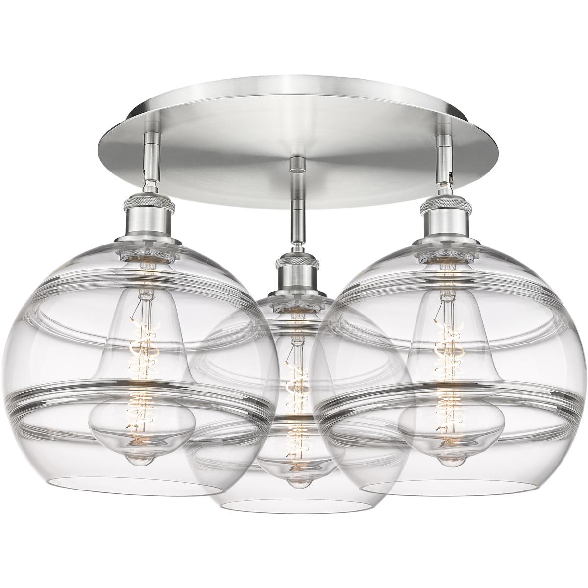 Innovations Lighting 2670855 516-3C-SN-G556-10CL Ballston Rochester Flush Mount