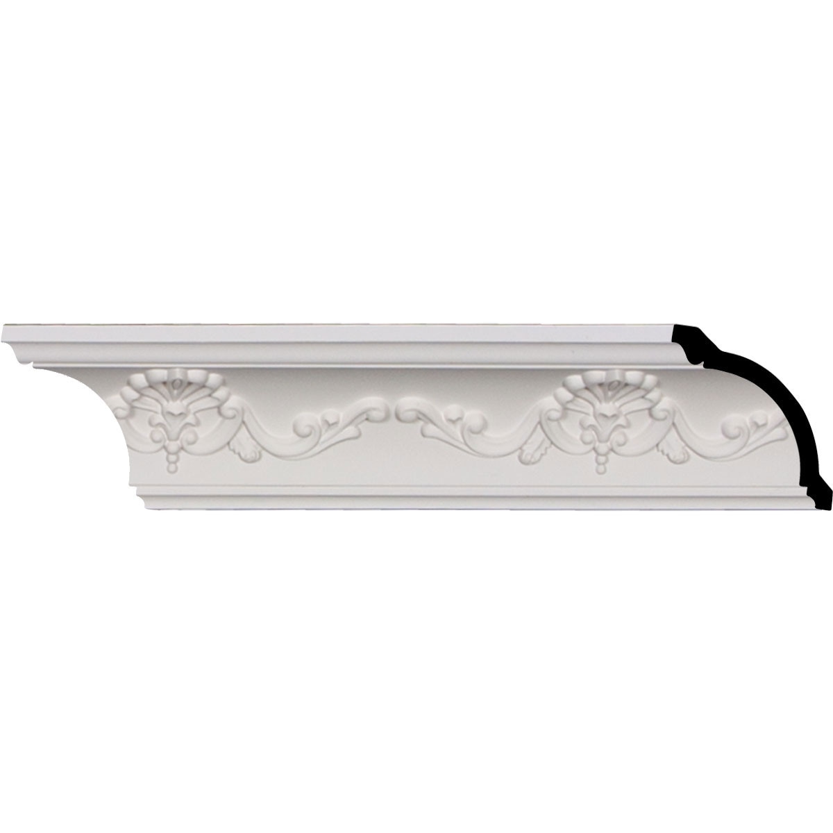 Ekena Millwork MLD03X03X04VE-CASE-2 Versailles 3-3/8-in x 7-ft 10-1/2-in Primed Urethane MLD03X03X04VE-CASE-2 Crown Moulding 2 -Pack