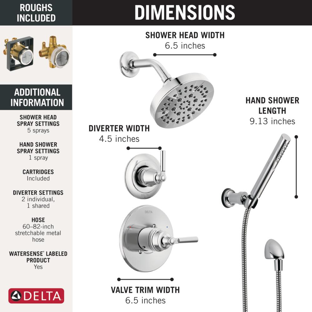 Shop Delta Saylor Chrome 3-Setting Custom Shower with 14 Series