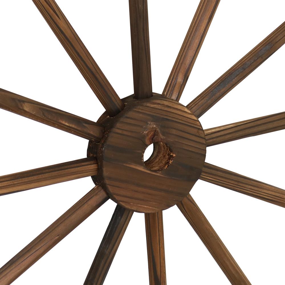 Natural Fir Wood Rustic Wagon Wheel Decor, 30-Inch
