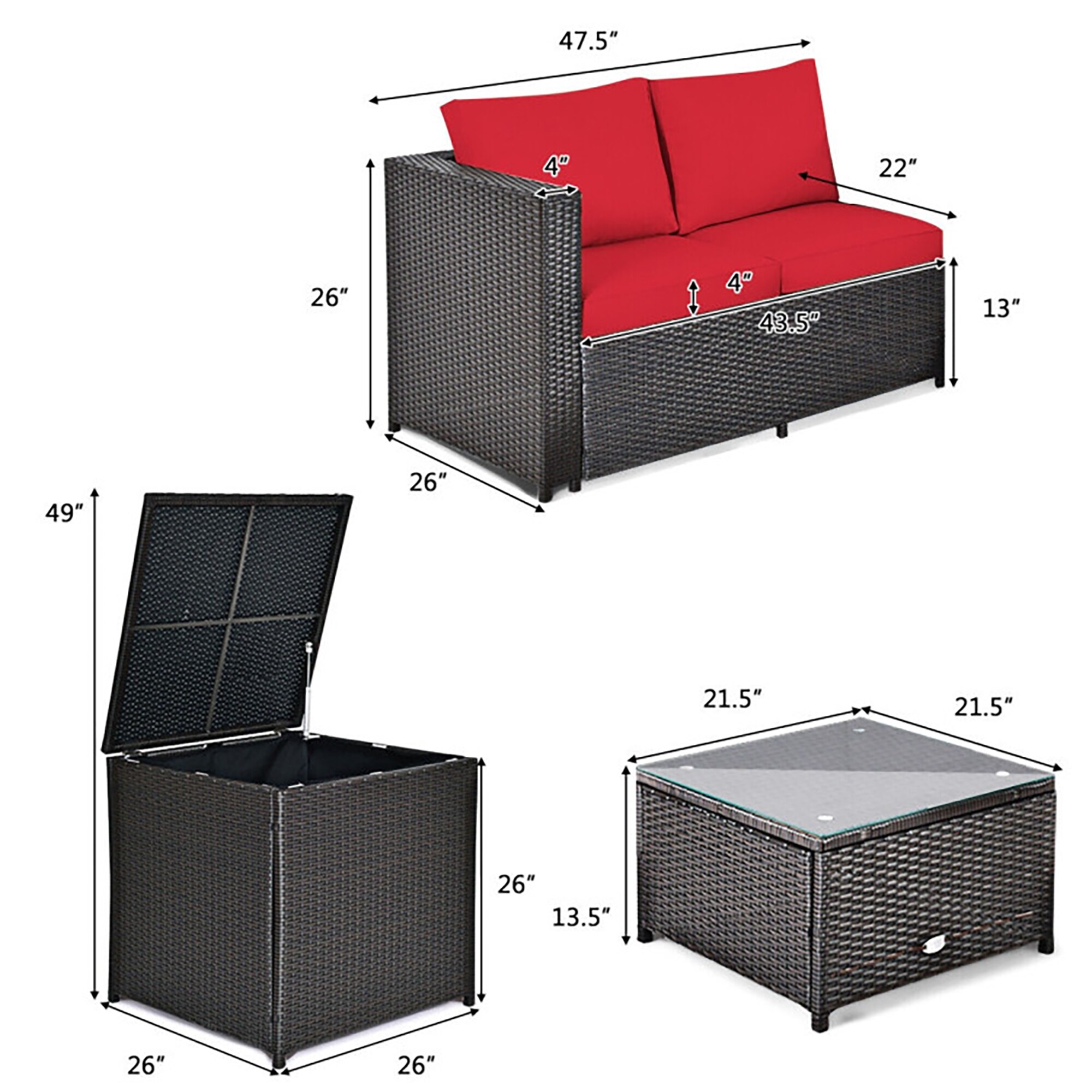 CASAINC HX-KX-004BLK Patio-Conversation-Sets - View #6