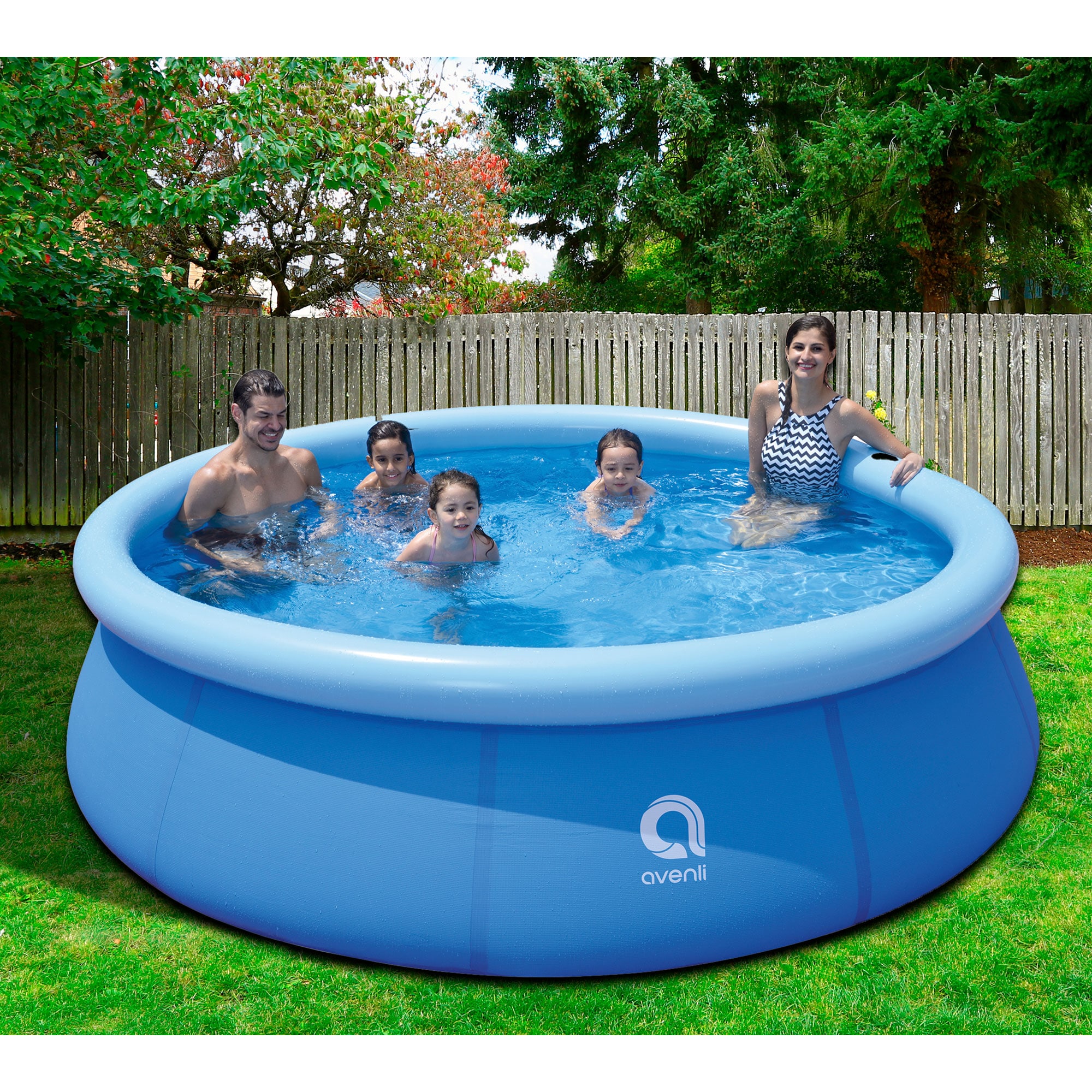 JLeisure 10-ft X 10-ft X 29.92-in Metal Frame Round Above-Ground Pool ...