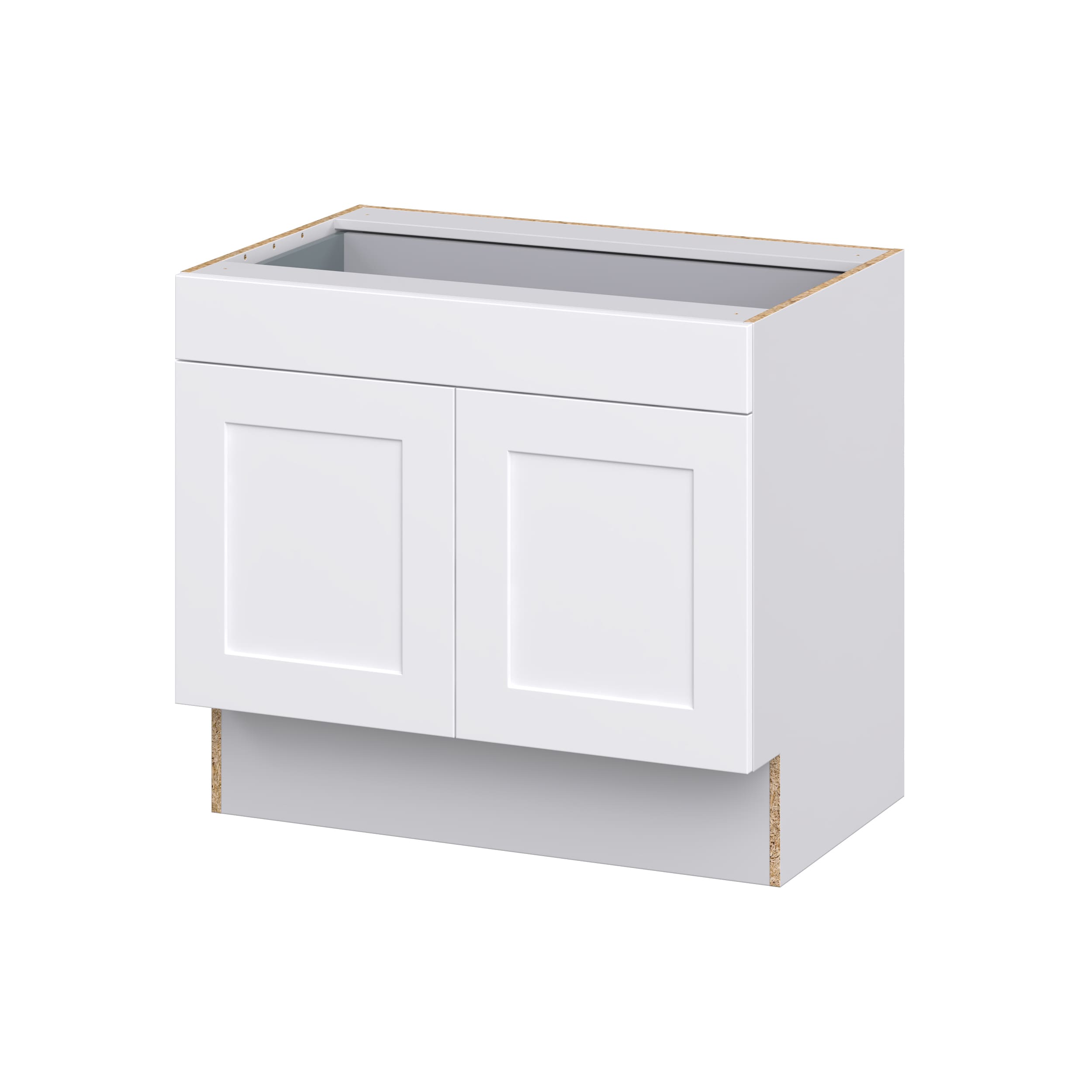 Jolie 36-in W x 32.5-in H x 25-in D Warm White 1-Drawer Base Fully Assembled Cabinet (Recessed Panel Style) | - Hugo&Borg DSB36ADA-JO