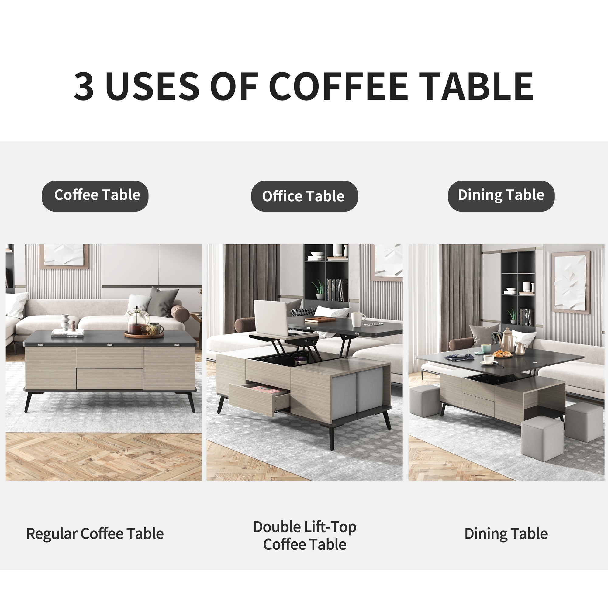 ModernLuxe L3P-CH307469AAG Coffee-Tables - View #6