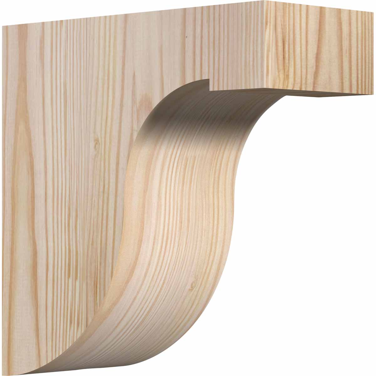 Ekena Millwork COR04X08X08DEL00SDF 3-1/2-in x 8-in x 8-in Del monte Unfinished Douglas fir Wood Paintable/Stainable Corbel