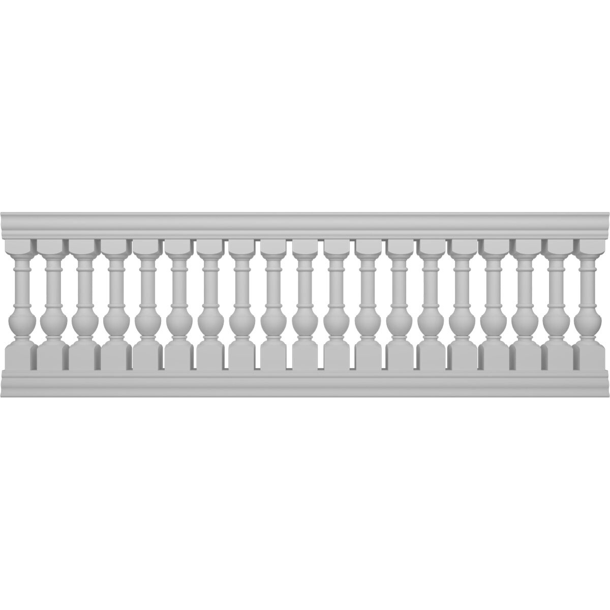Ekena Millwork BALK40X120YOD FiberThane 10-Feet x 40-Inches York Fiberglass Deck Rail Kit