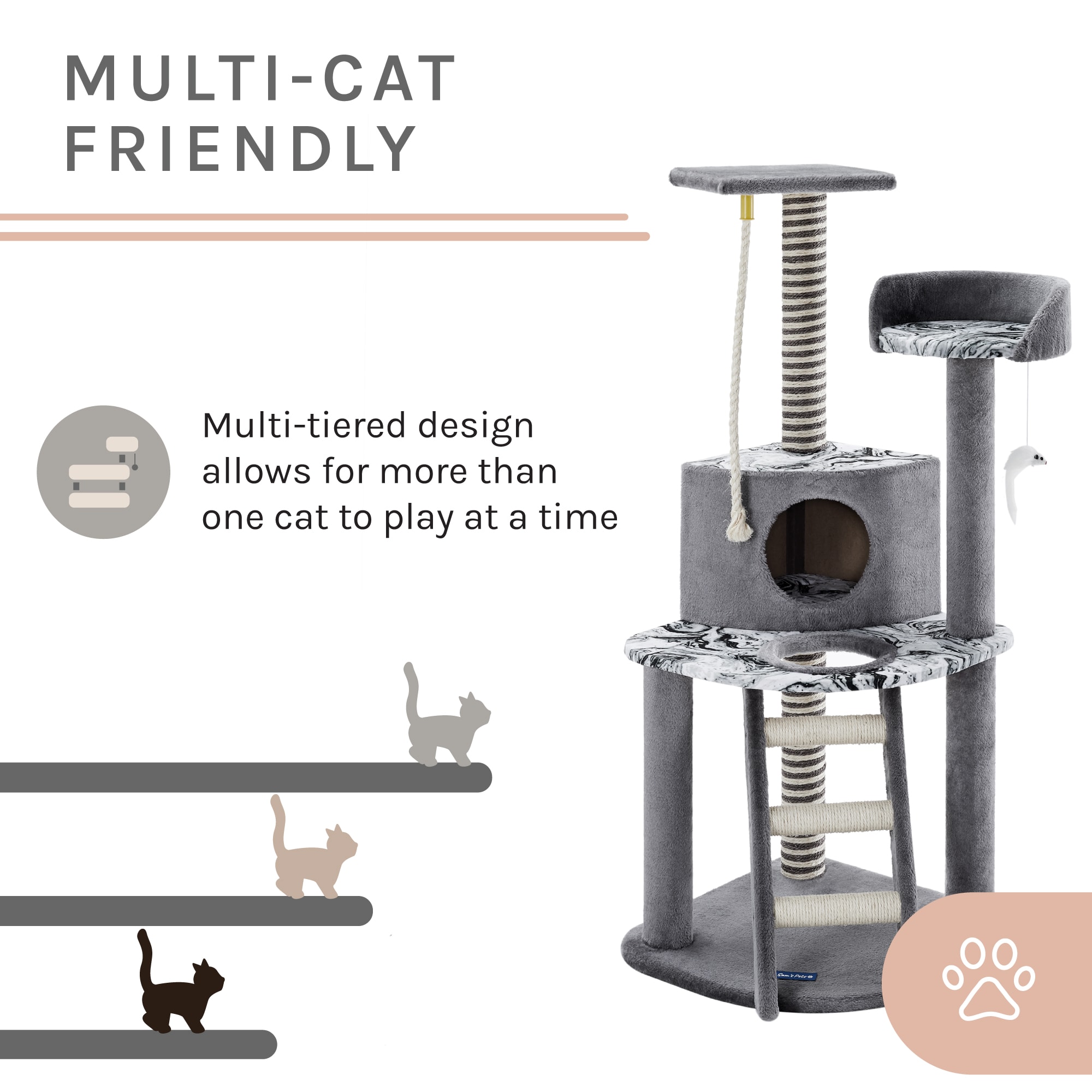 Sam's Pets SP-CT1282GY Cat-Trees - View #10