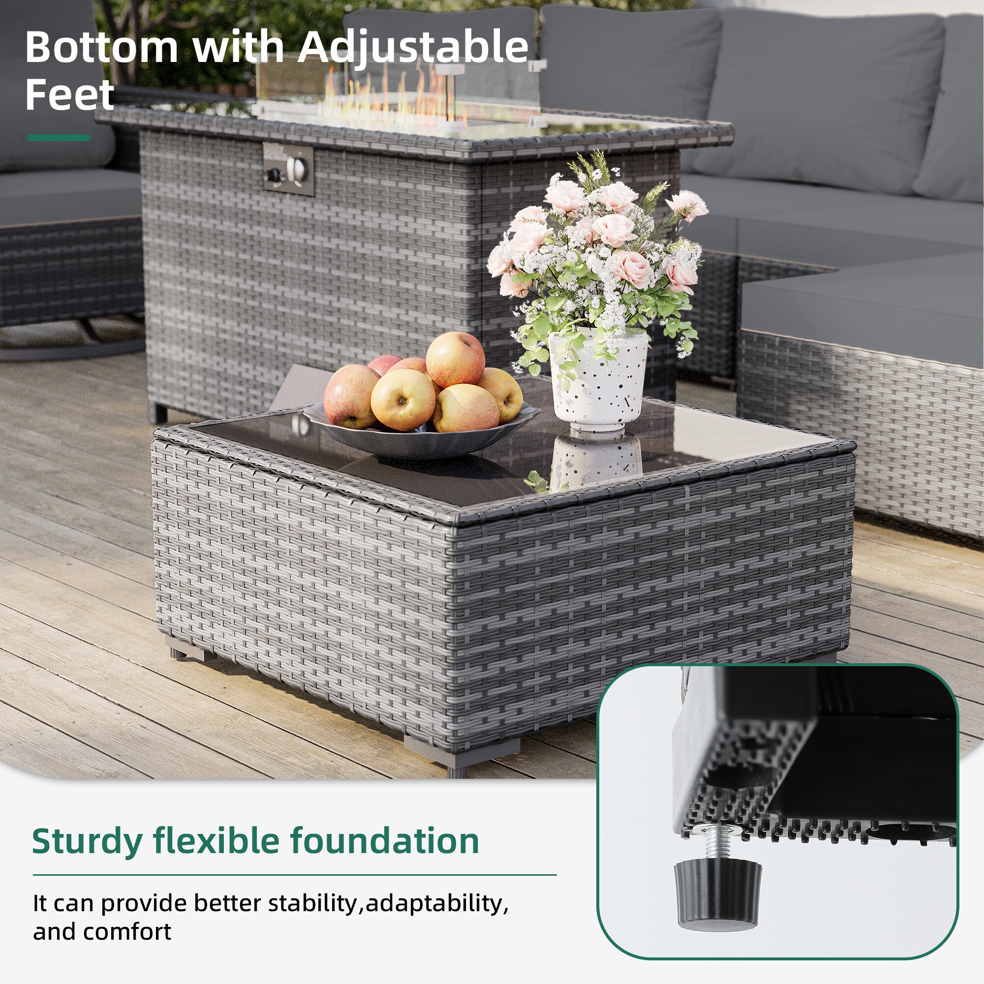 UPHA TBDK-ABC43Y11-DGAY Patio-Conversation-Sets - View #6