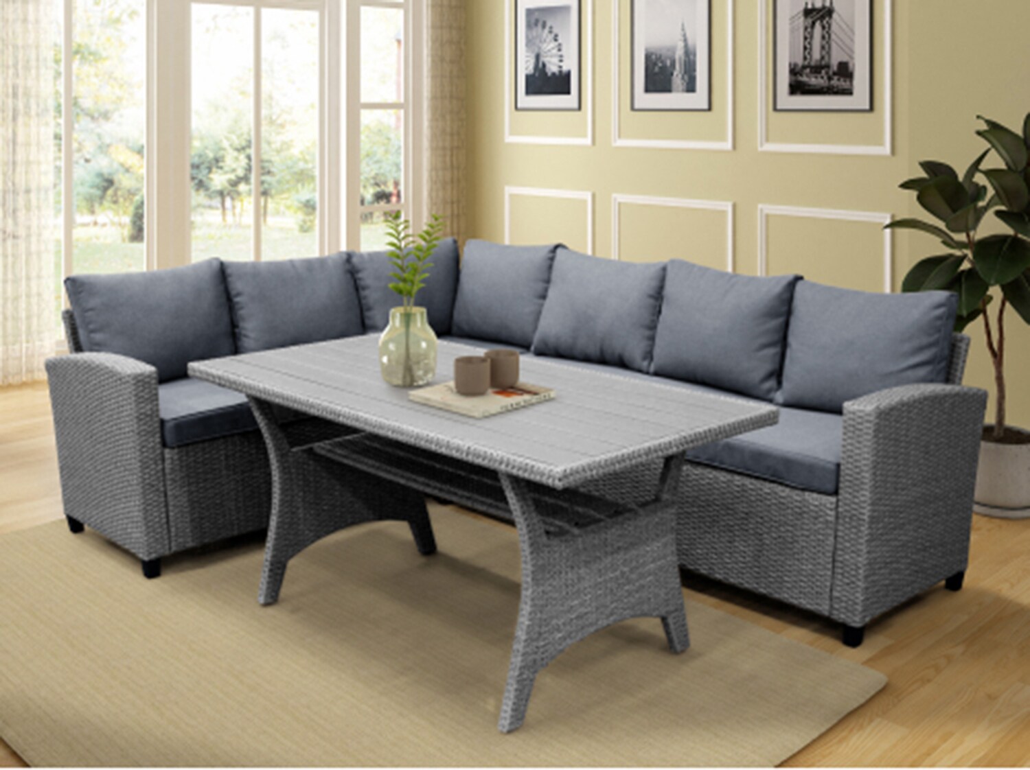 SINOFURN SYA010238GY Patio-Dining-Sets - View #5