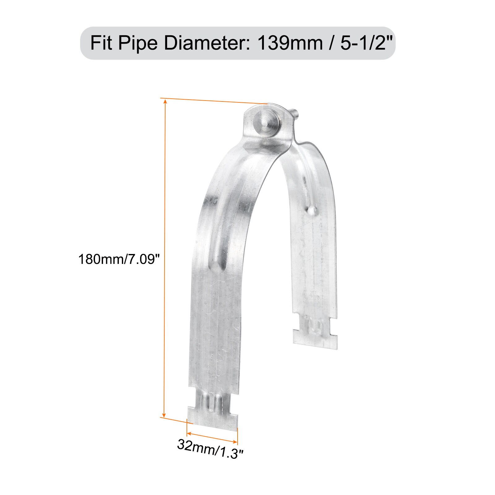 Unique Bargains 5 1/2inch EMT Strut Clamps Steel for Rigid Conduit and ...