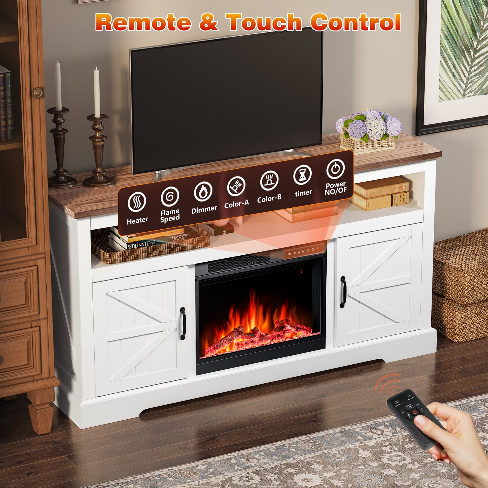 COWSAR LSM2301WAL Electric-Fireplaces - View #3