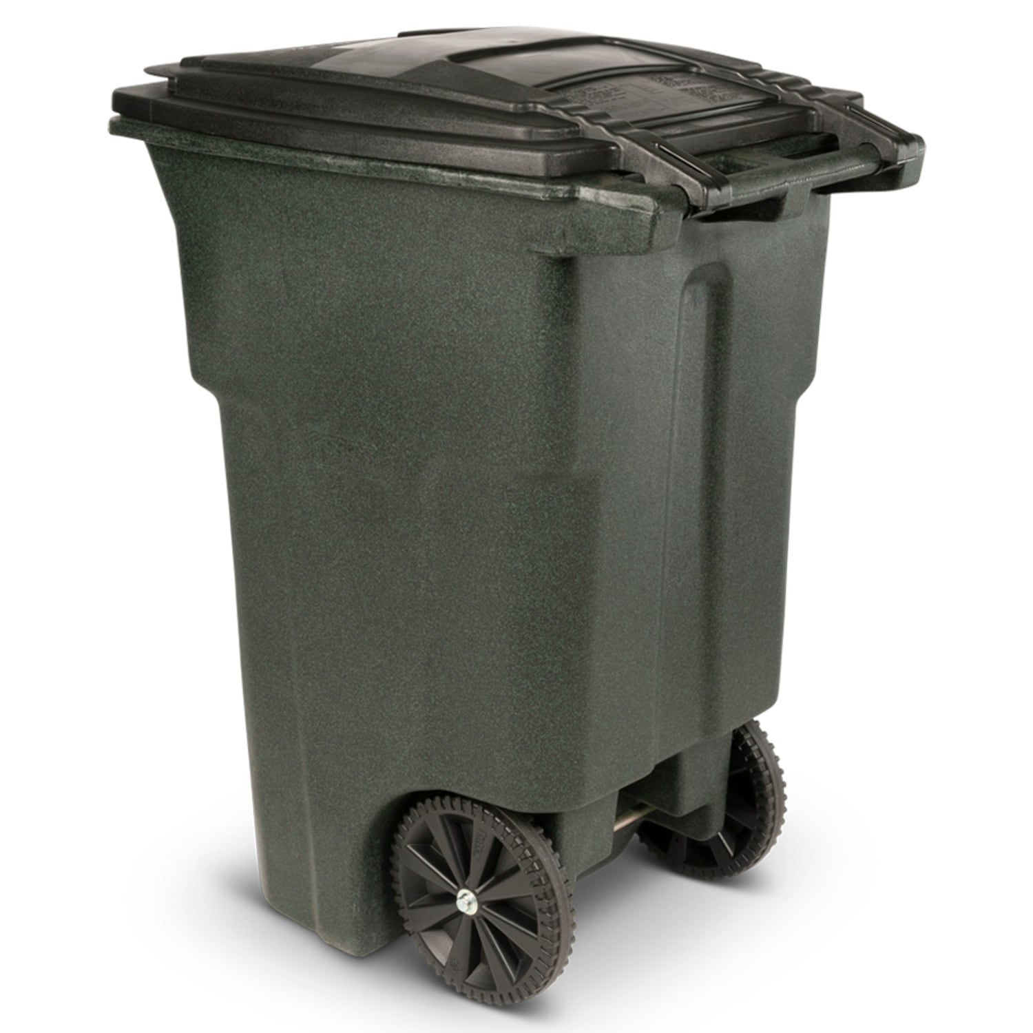 Toter Outdoor Trash Can 64-Gallons Greenstone Plastic Wheeled