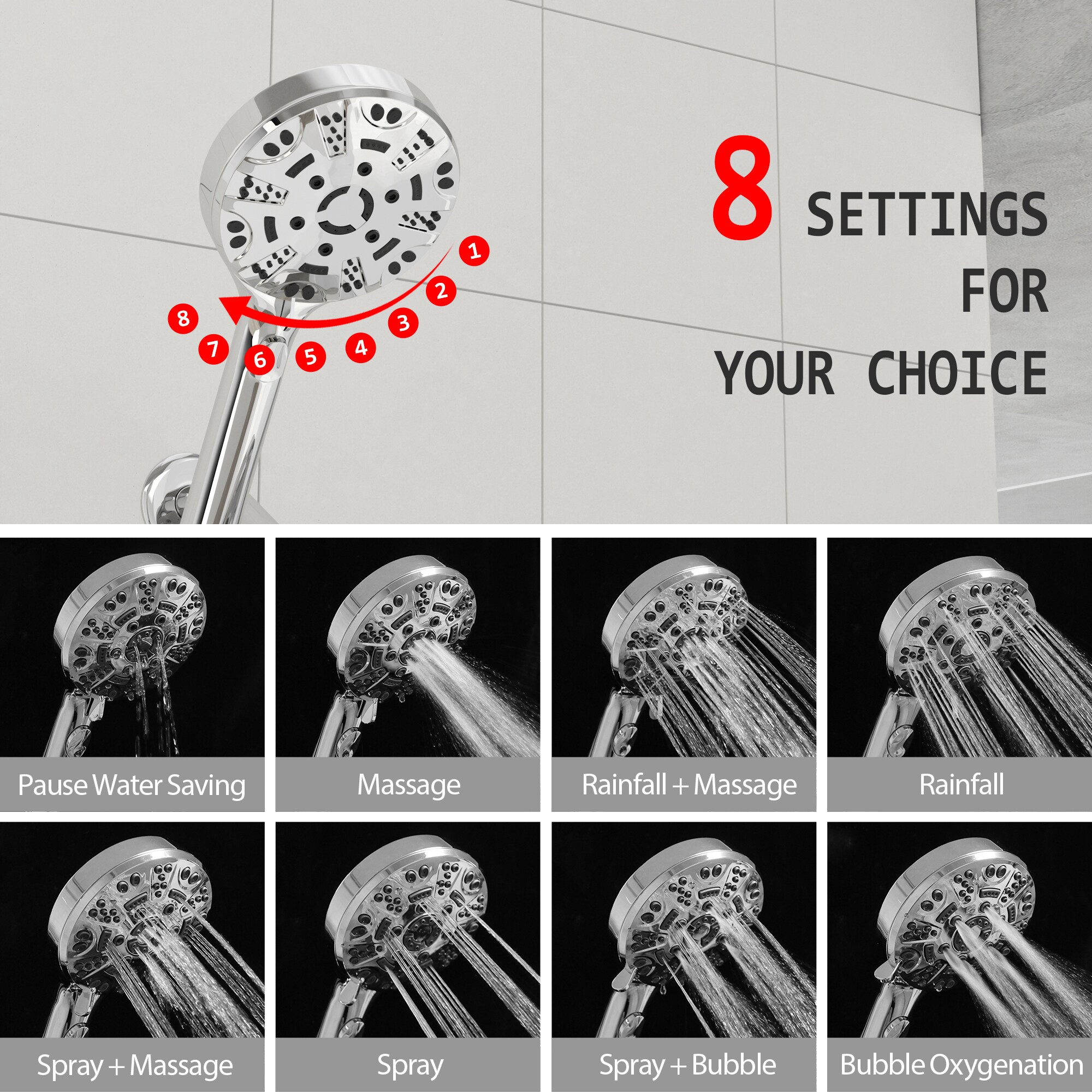 KICHAE KSLF17008-CH Fixed-Showerhead - View #3