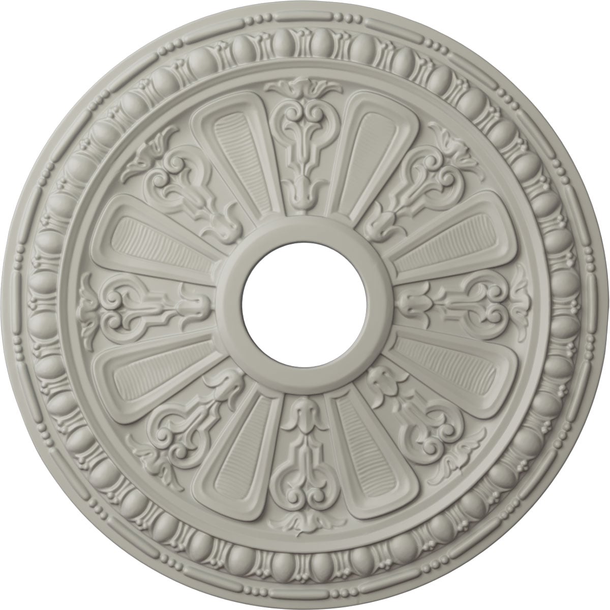 Ekena Millwork CM18RAPCF Raymond 18.125-in W x 18.125-in L Painted Pot Of Cream Polyurethane Whole Ceiling Medallion