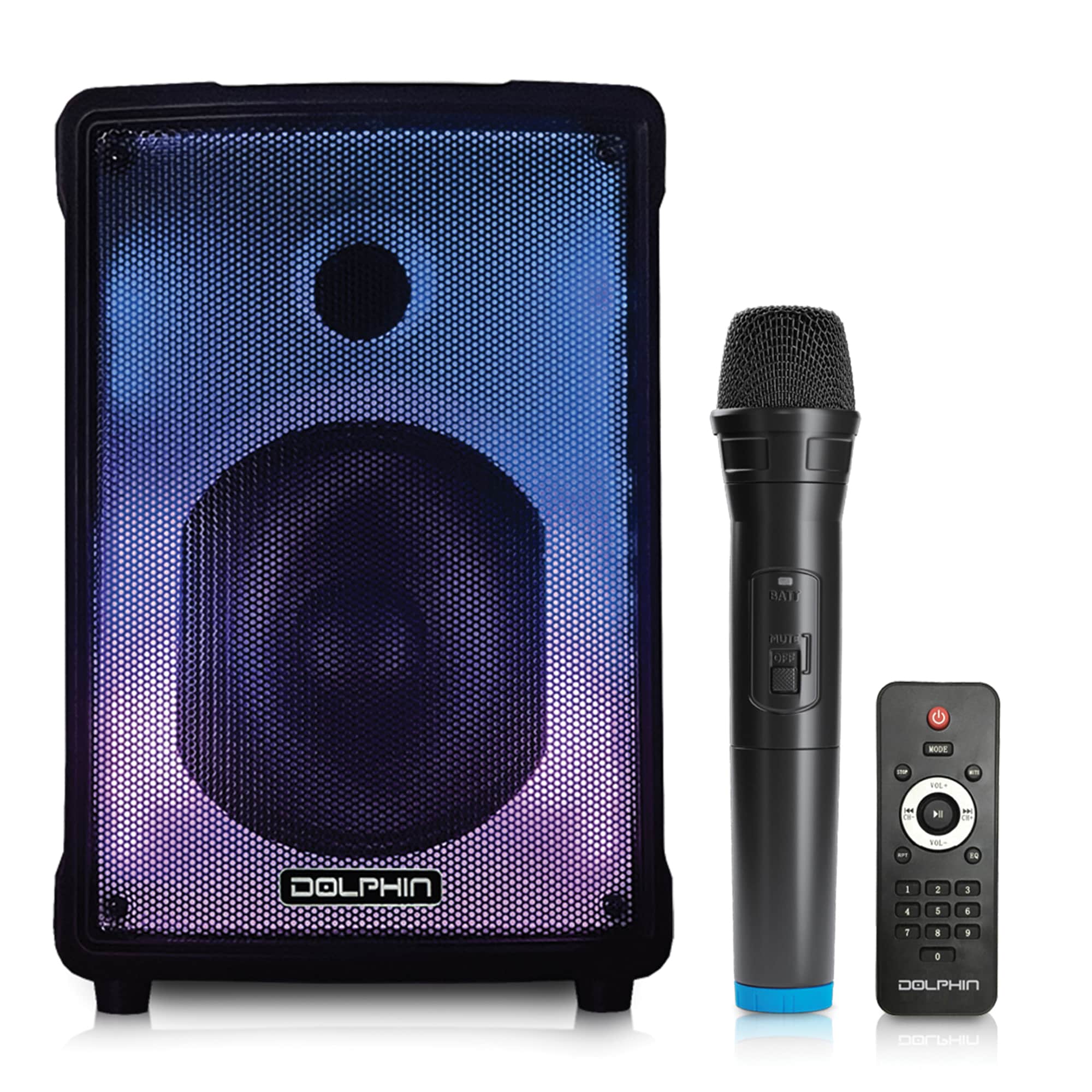 15.35-in 40-Watt Bluetooth Compatibility Indoor/Outdoor Portable Speaker in Black | - Dolphin Audio GSDKP80