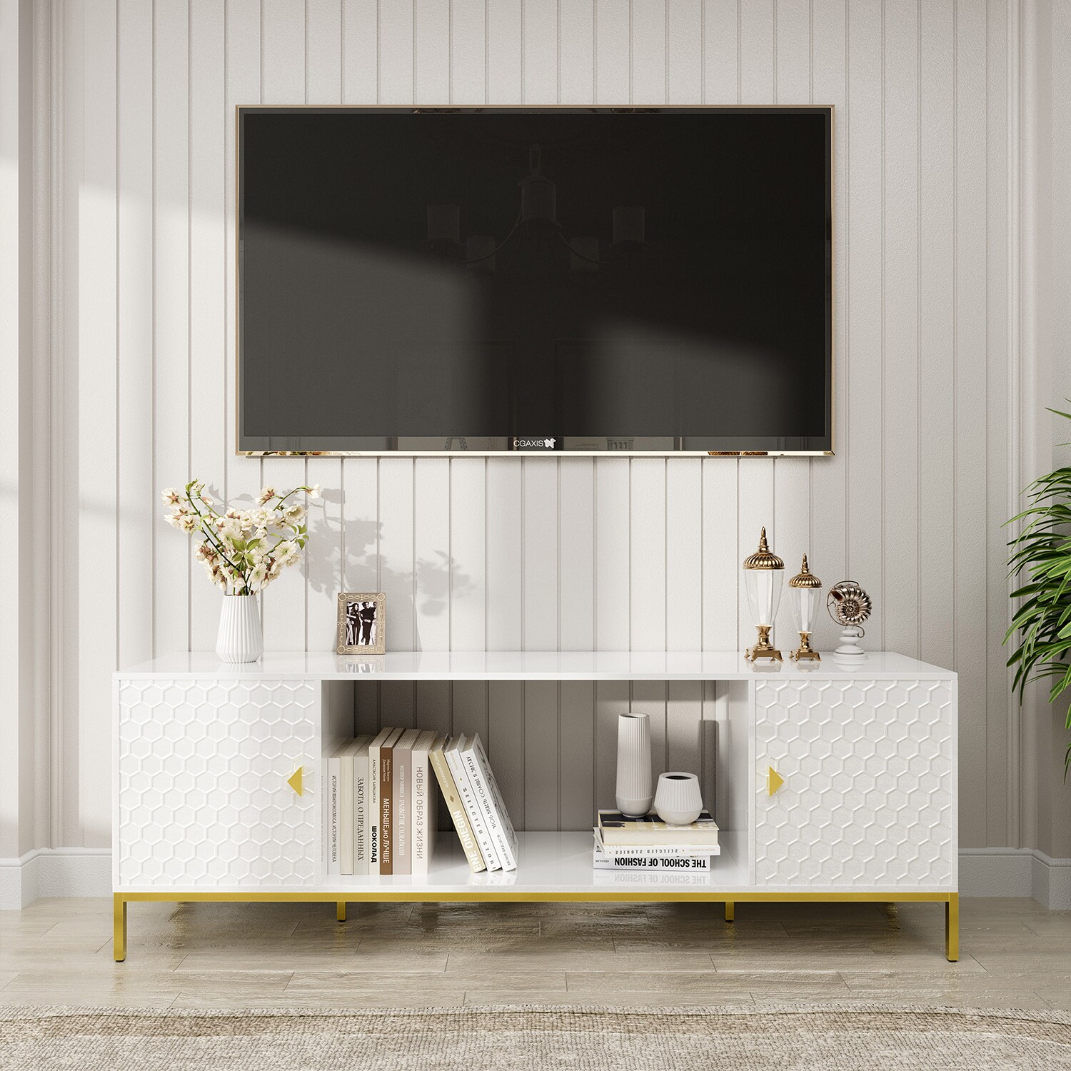 GZMR GZTV01-WH Tv-Stands - View #4