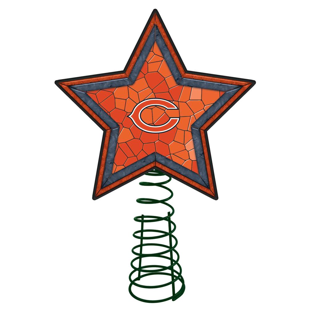 The Memory Company NFL-CBE-2303 10-in Star Team White Christmas Tree Topper