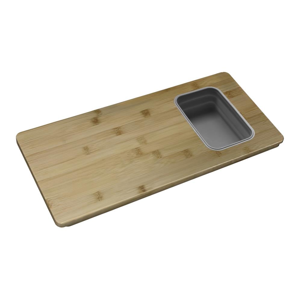 Classic Sink Accessory - 15 Bamboo Cutting Board with Silicone Coland