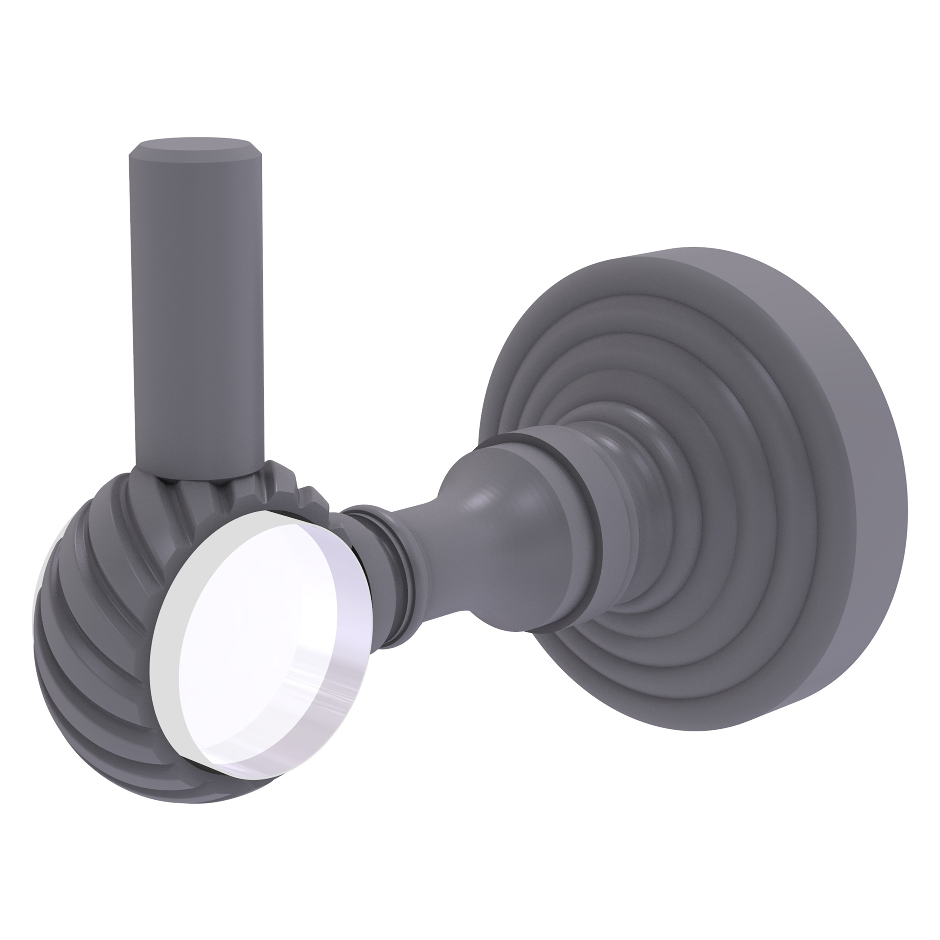 Allied Brass PG-20T-GYM Pacific Grove Matte Gray Single -Hook Wall mount Towel Hook