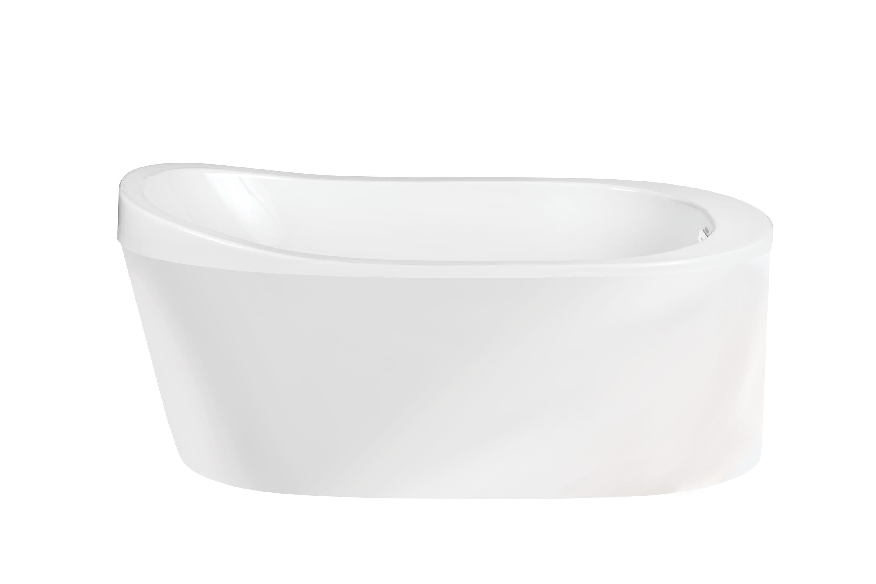 Mansfield 5743550000 Whitley Freestanding Baths 32-in x 60-in White Acrylic Oval Freestanding Bathtub with Drain ( Reversible Drain )